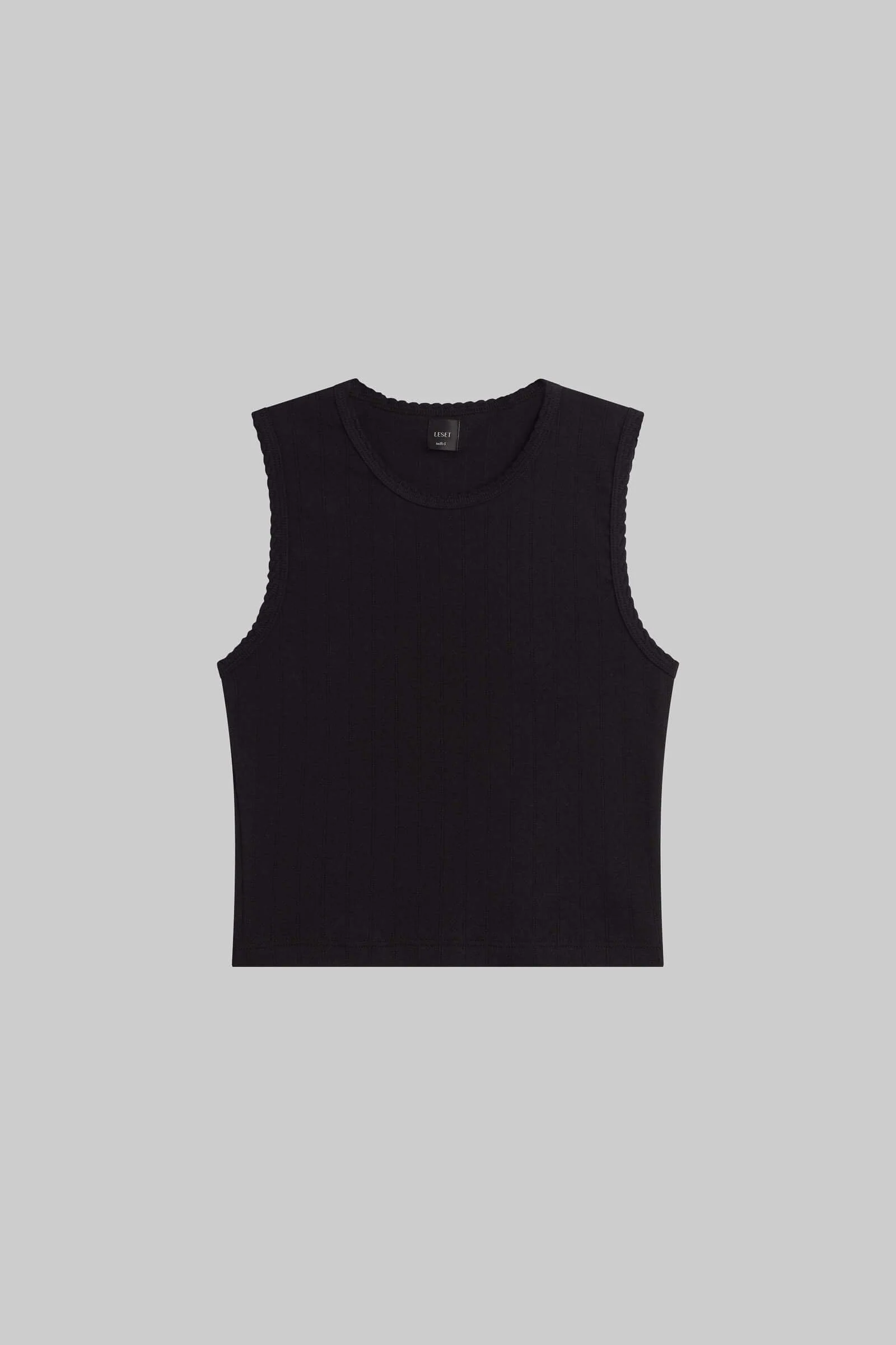 Leset - Pointelle Sleeveless Crew - Image 2