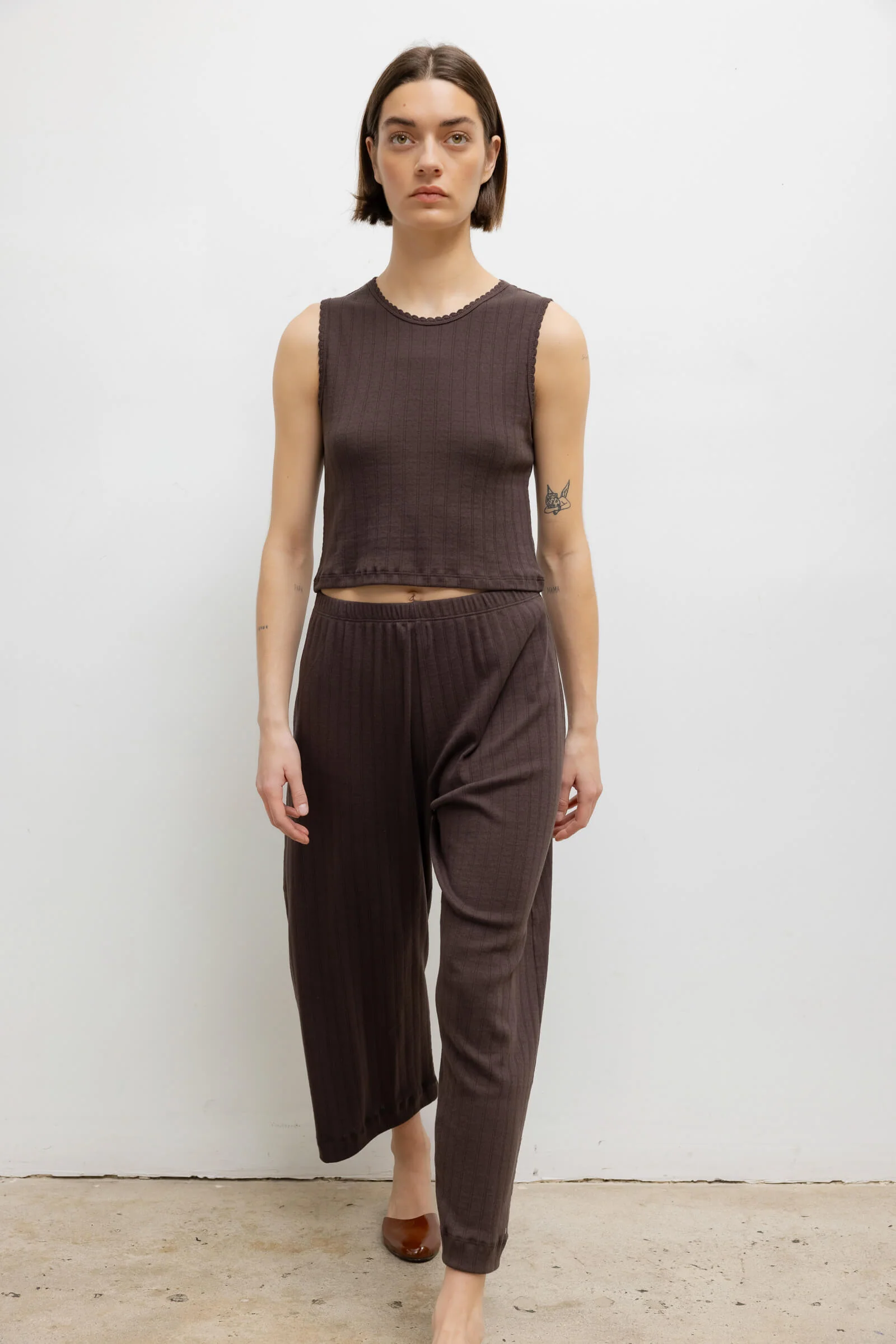 Leset - Pointelle Sleeveless Crew - Image 4