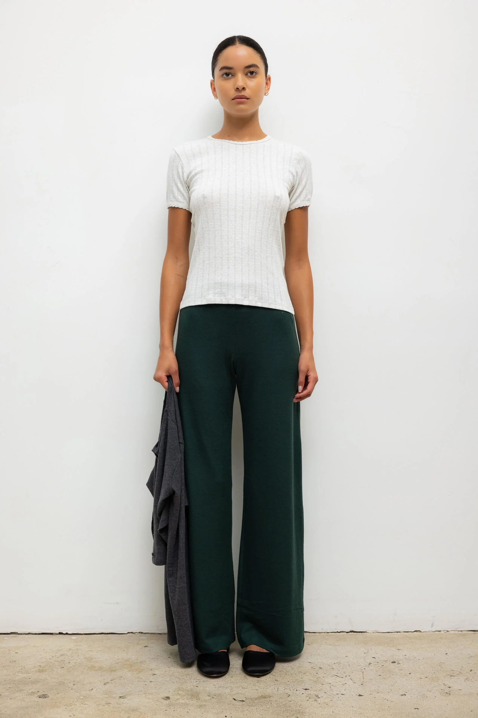 Leset - Pointelle Slim Fit Tee - Image 3