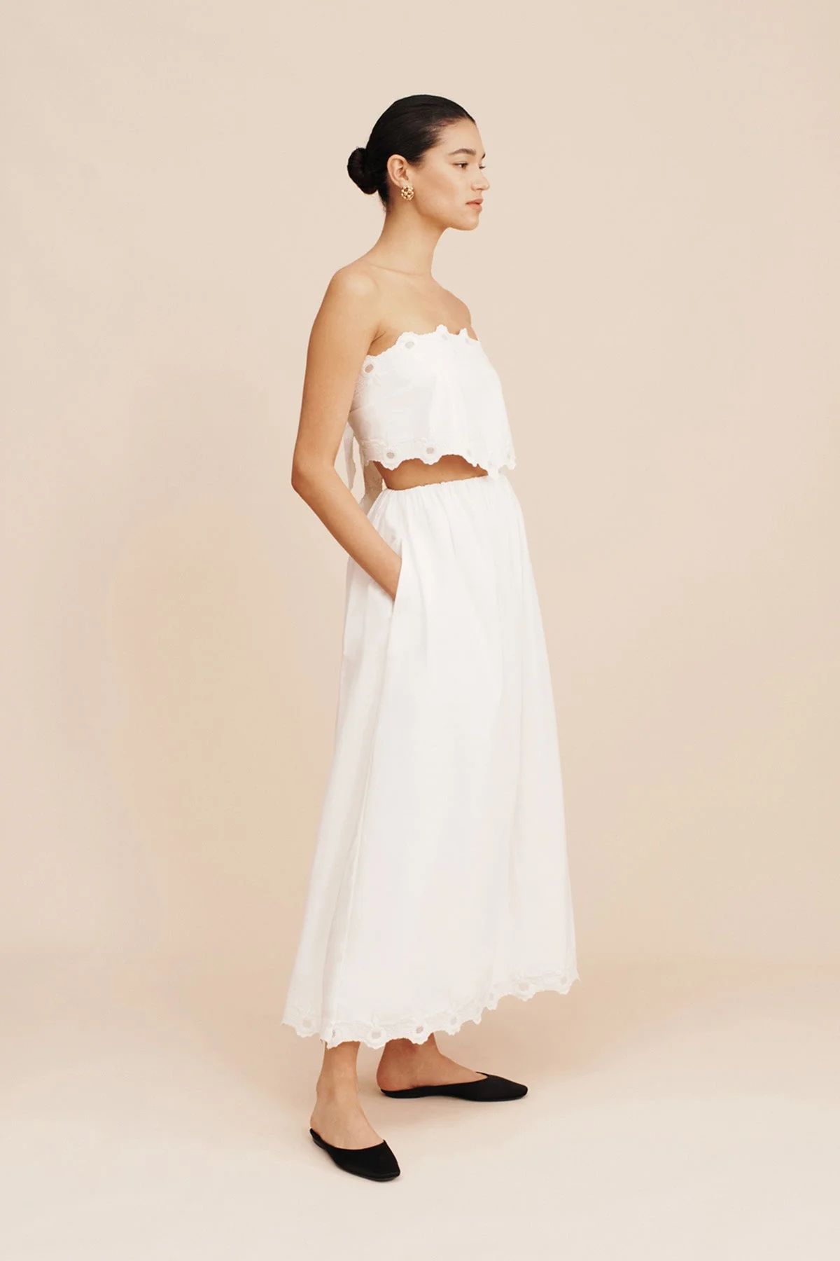 Posse - ANTOINETTE TIE TOP - VINTAGE WHITE - Image 10
