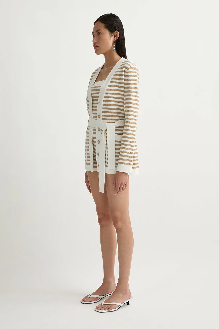 Posse - ARI CARDIGAN - TAN STRIPE - Image 2