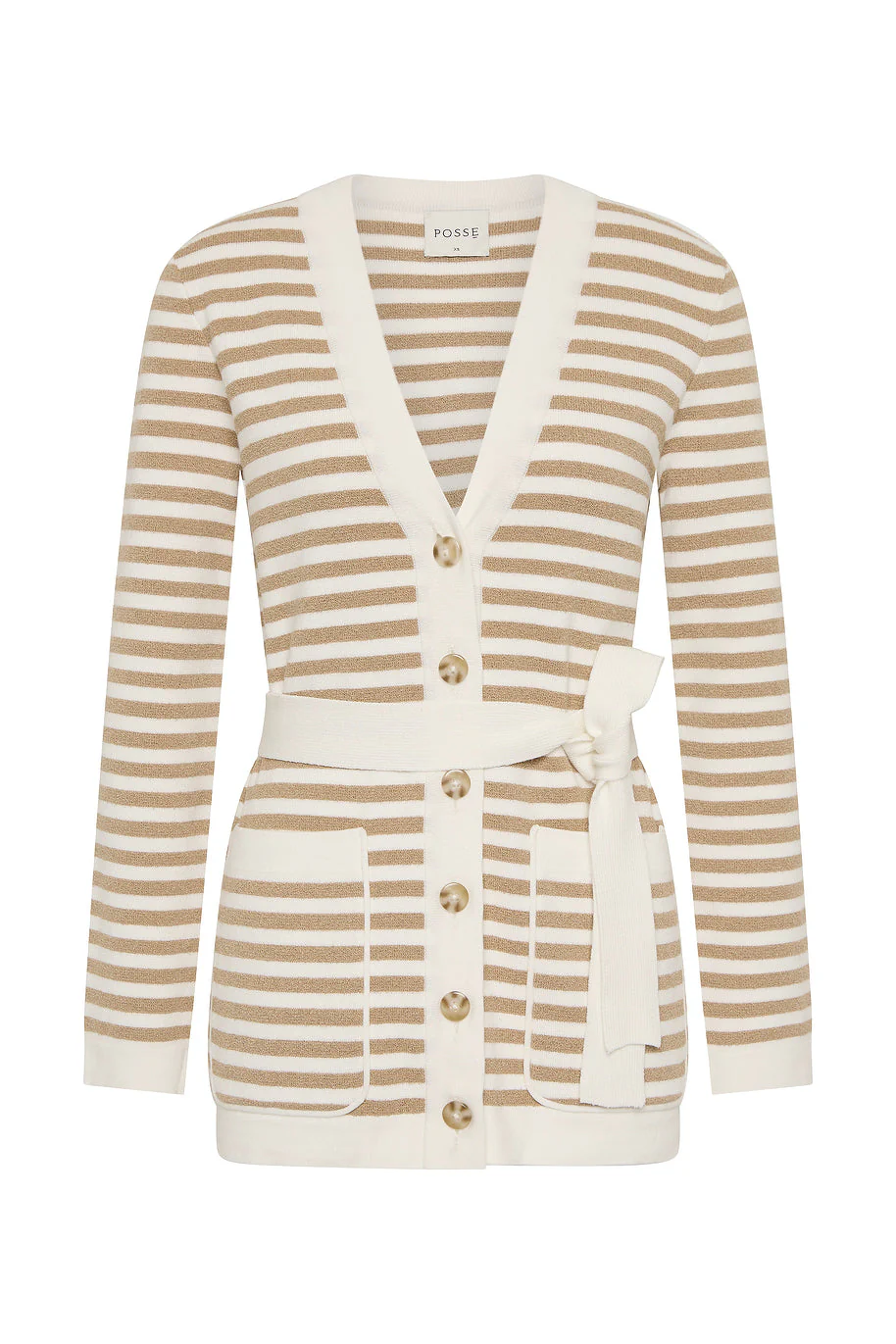 Posse - ARI CARDIGAN - TAN STRIPE - Image 5