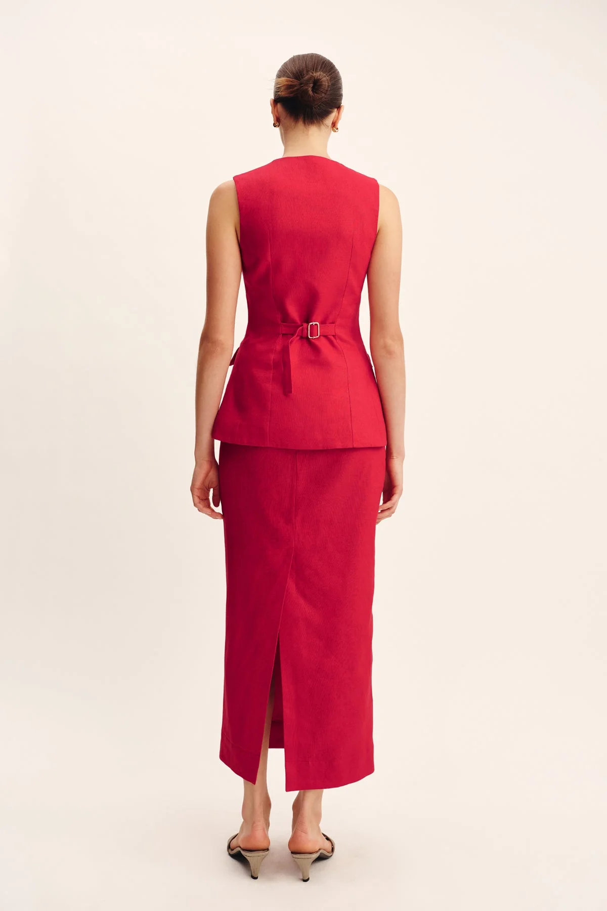 Posse - BONNIE PENCIL SKIRT - RED - Image 3
