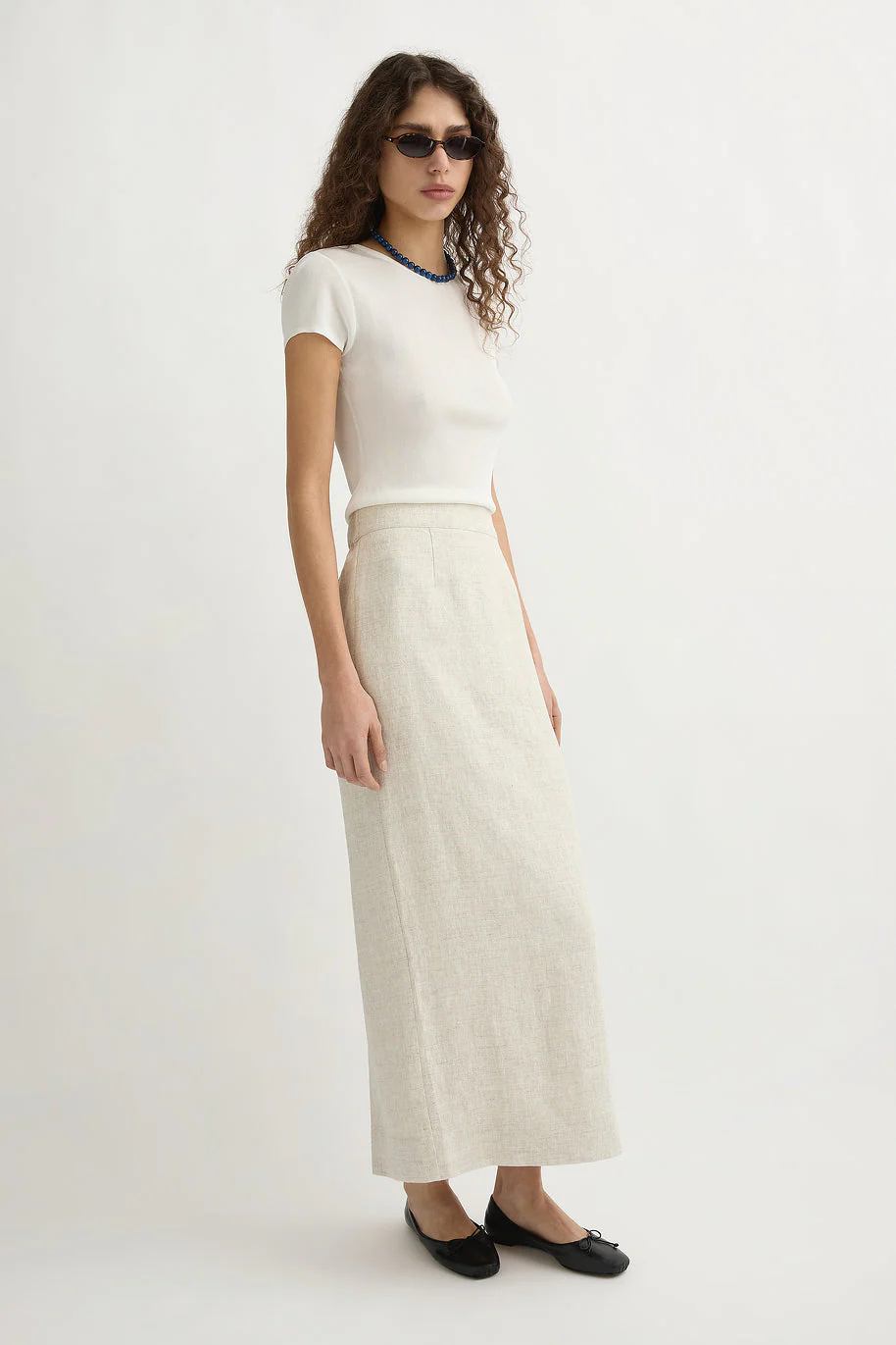 Posse - EMMA PENCIL SKIRT - NATURAL - Image 8
