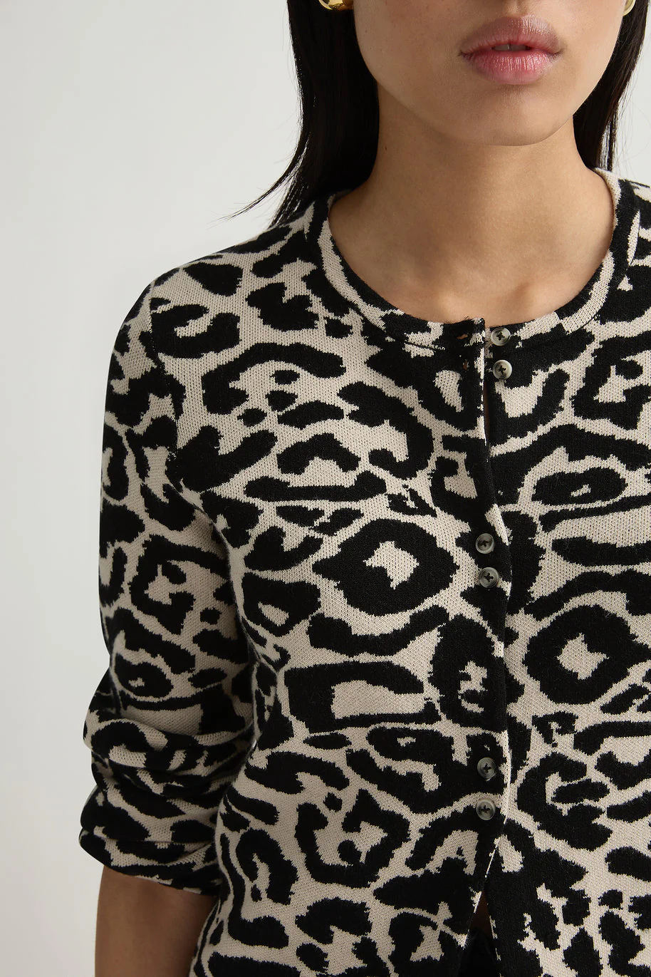 Posse - LEXI CARDIGAN - LEOPARD - Image 3