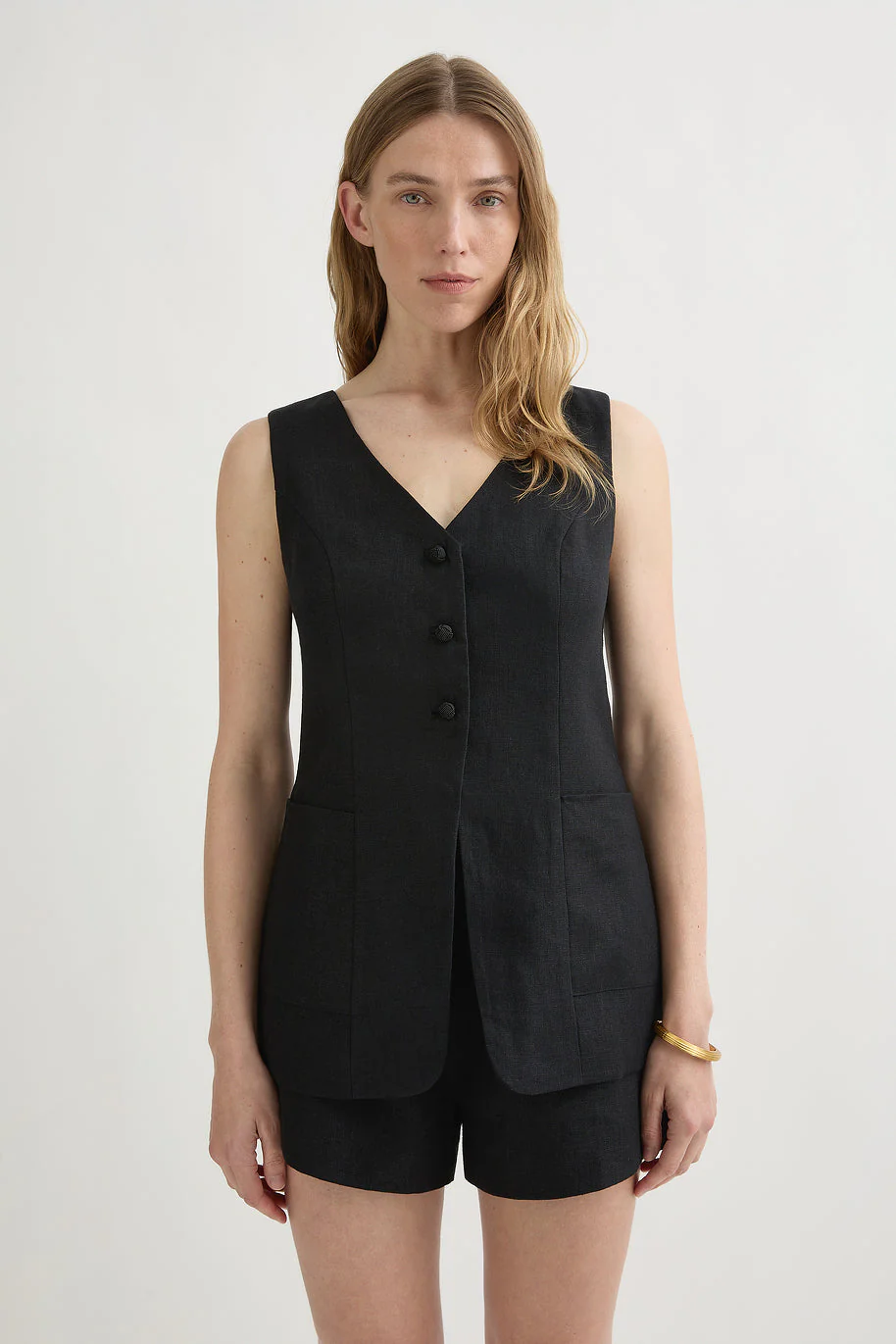 Posse - LORENZO TAILORED VEST - BLACK - Image 11