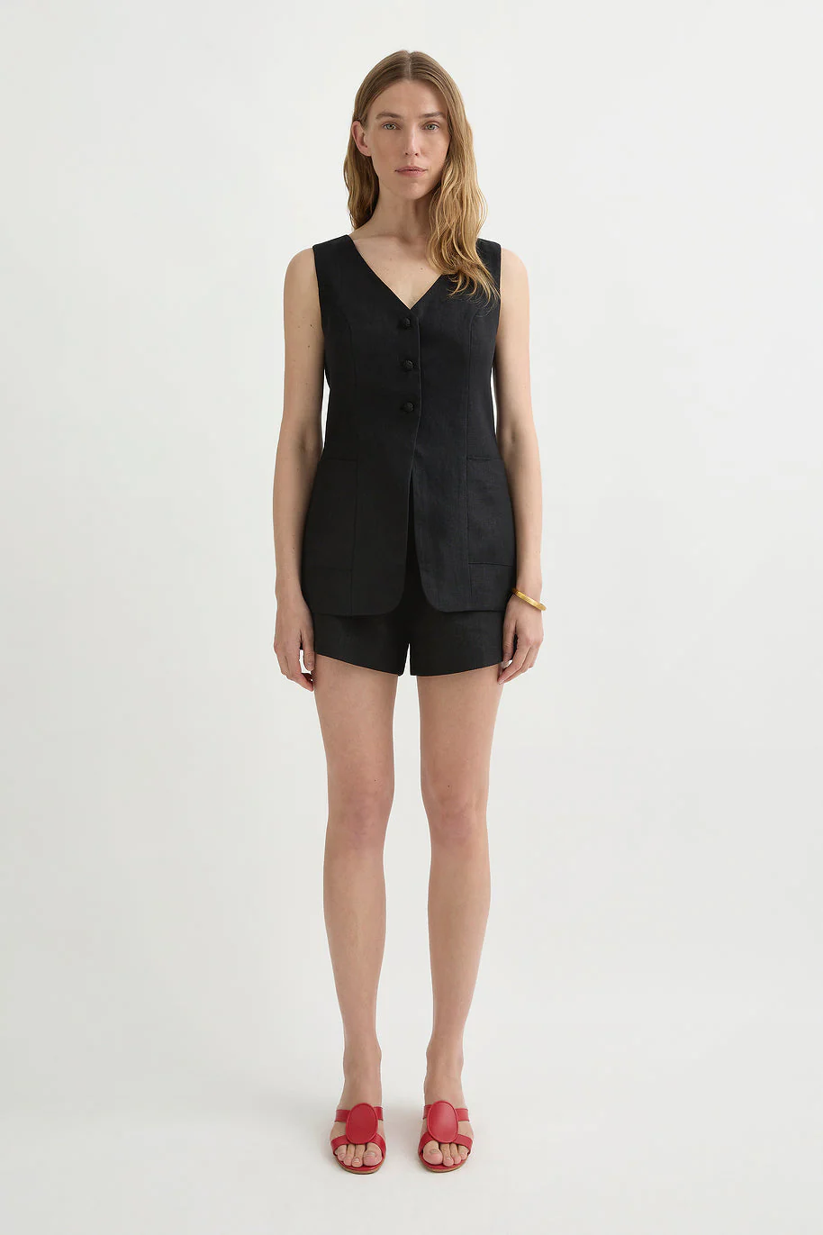 Posse - LORENZO TAILORED VEST - BLACK - Image 12