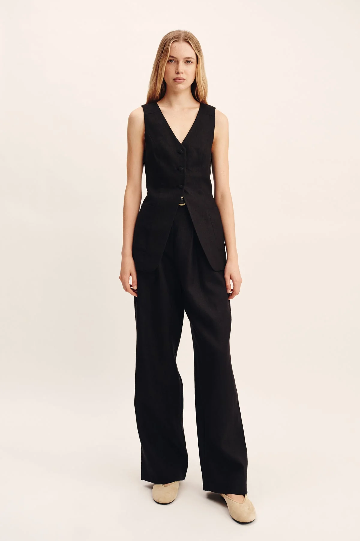 Posse - LORENZO TAILORED VEST - BLACK - Image 2