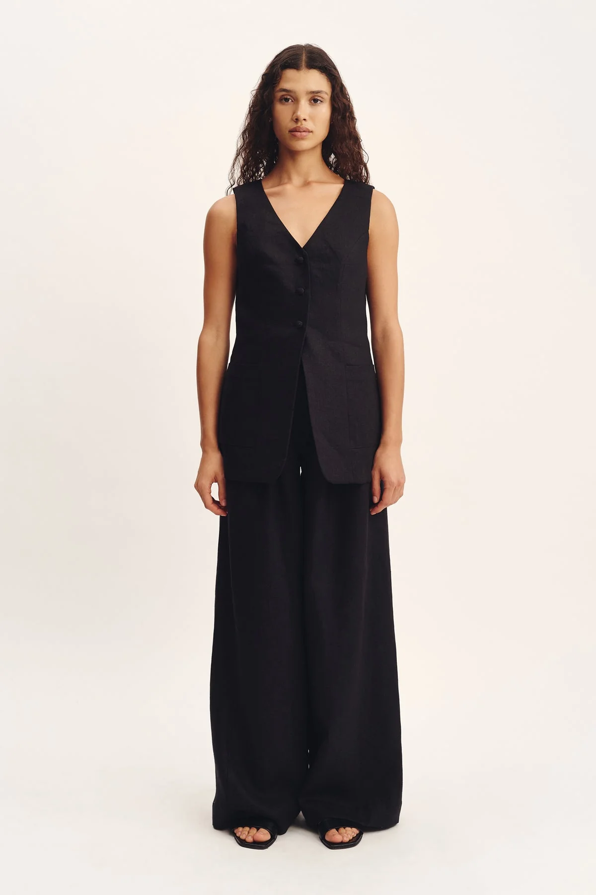Posse - LORENZO TAILORED VEST - BLACK - Image 8