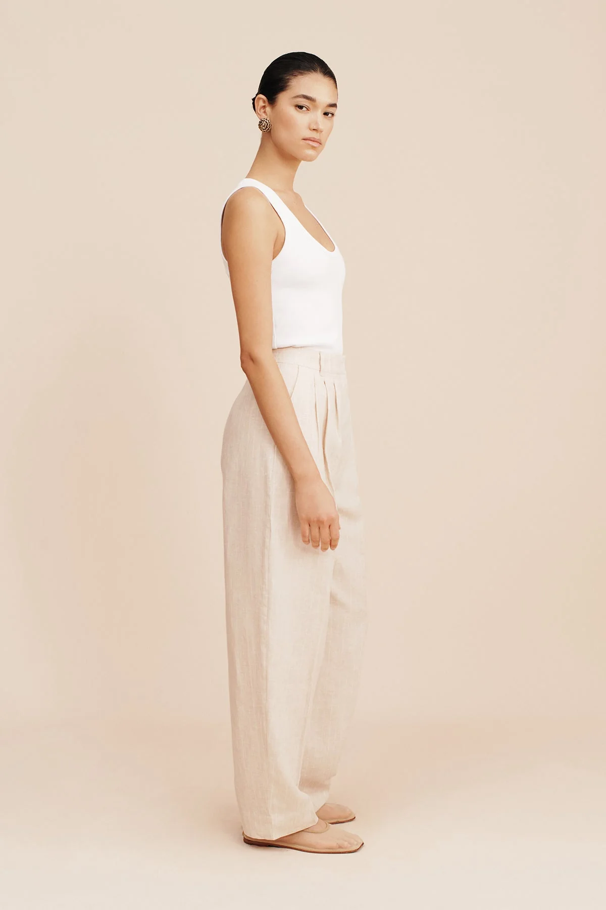 Posse - LUCILLE TROUSER - BEIGE PINSTRIPE - Image 10