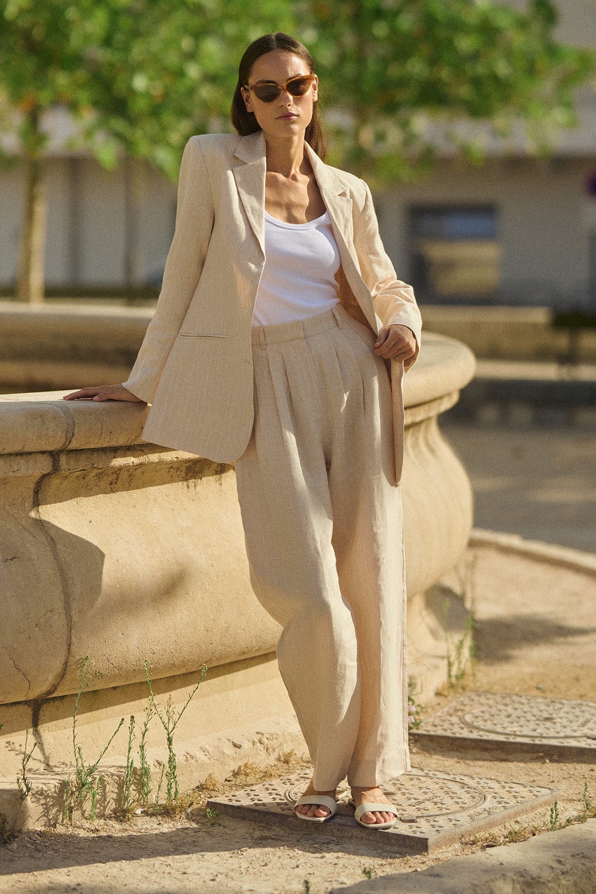 Posse - LUCILLE TROUSER - BEIGE PINSTRIPE - Image 12