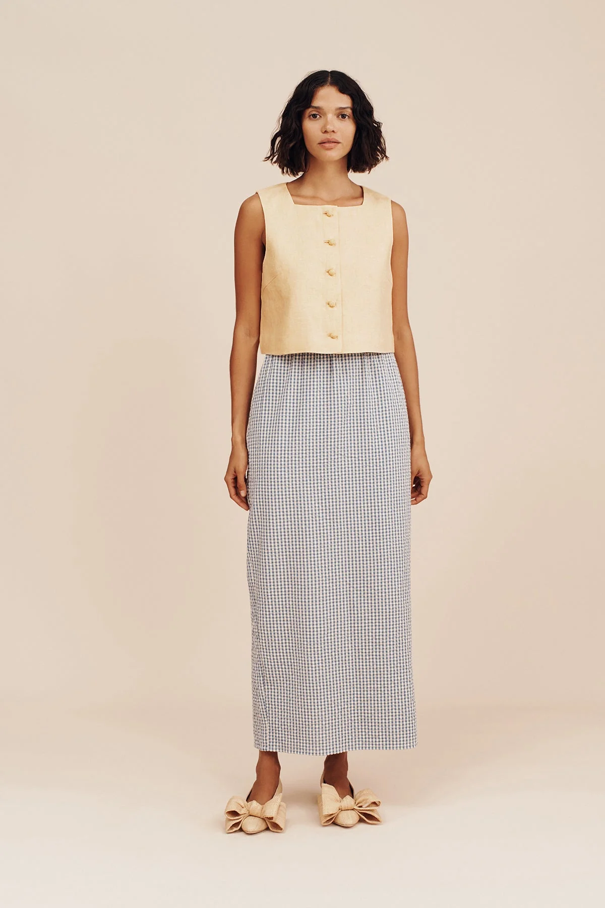Posse - MIRA SKIRT - BLUE GINGHAM - Image 7
