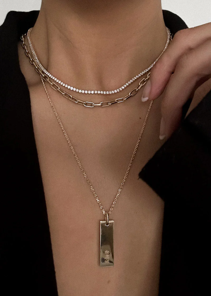 Kinn - Rachel Three Prong Tennis Necklace Diamond 6.75ctw - Image 5