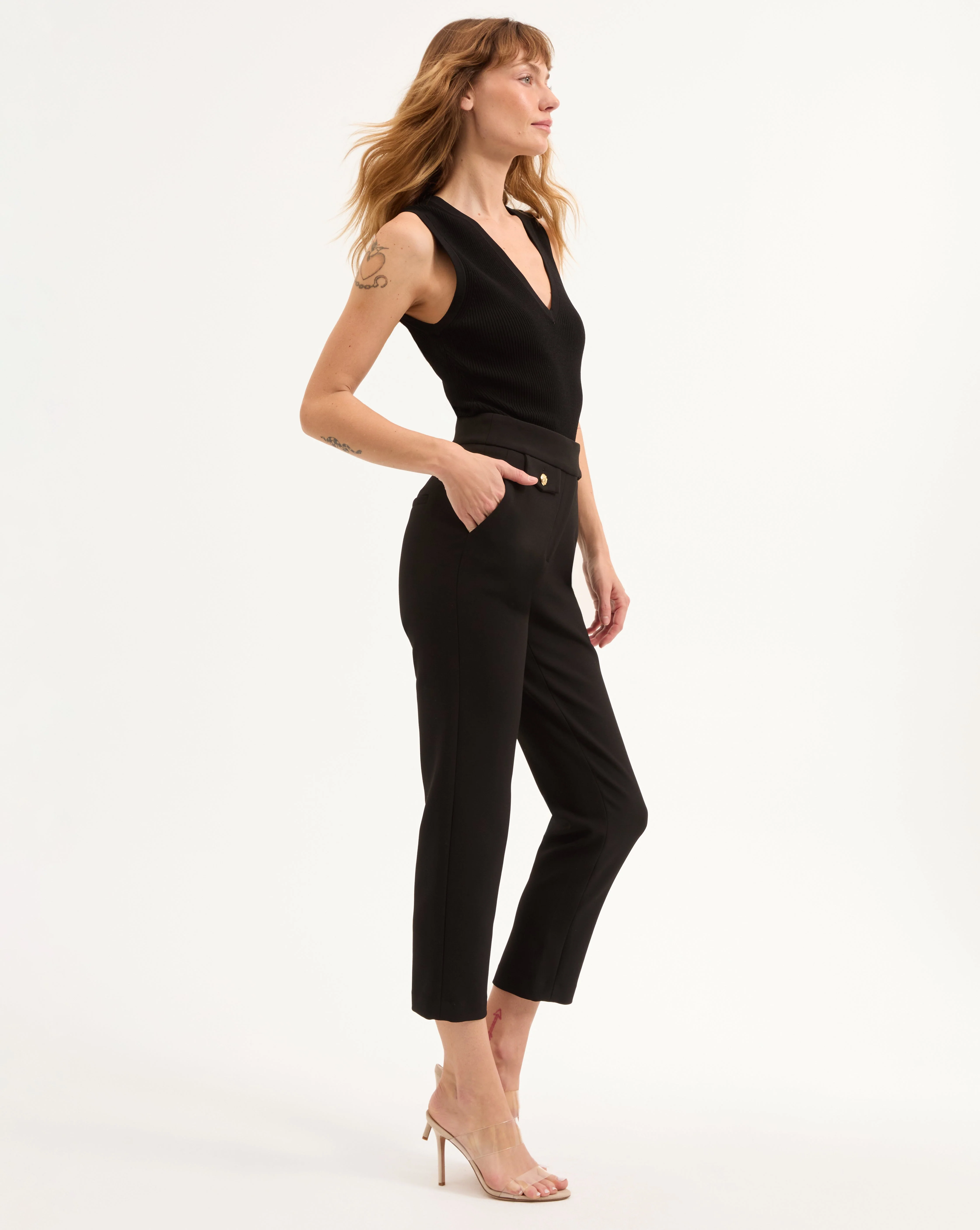 Veronica Beard - Renzo Crest Button Pant - Image 3