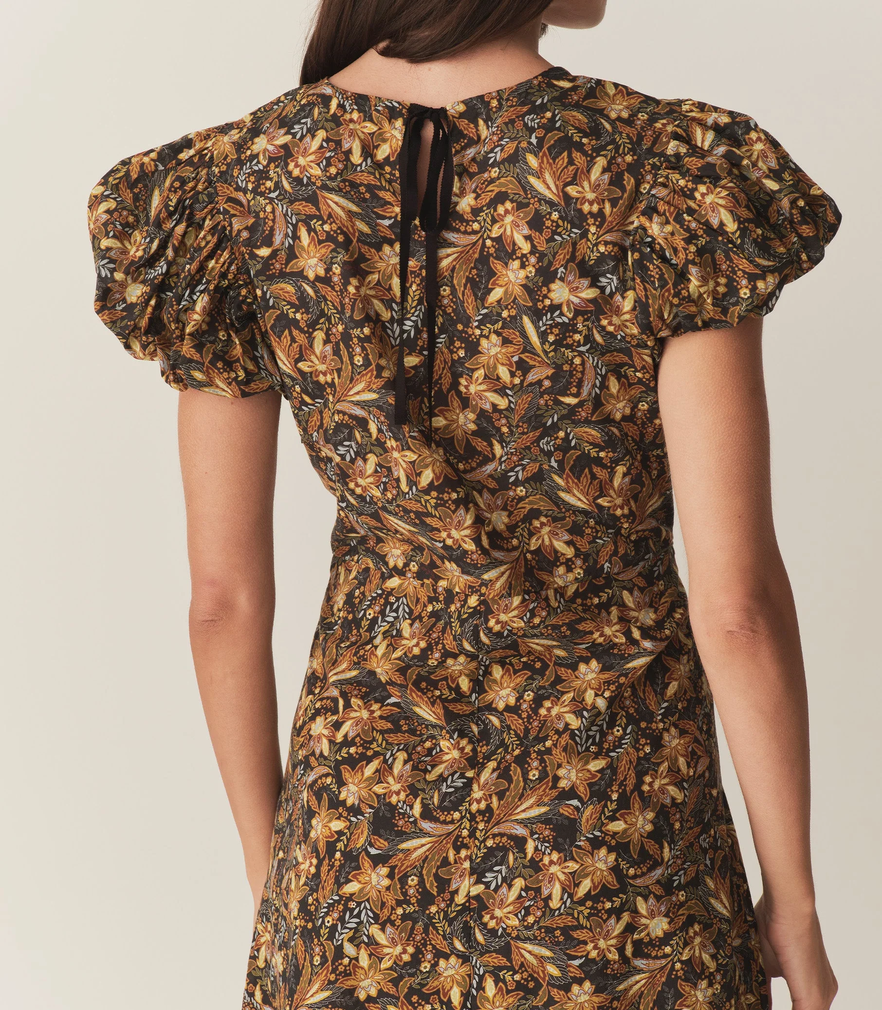 DÔEN - RHODIA DRESS -- NOIR NARCISSUS FLORAL - Image 6