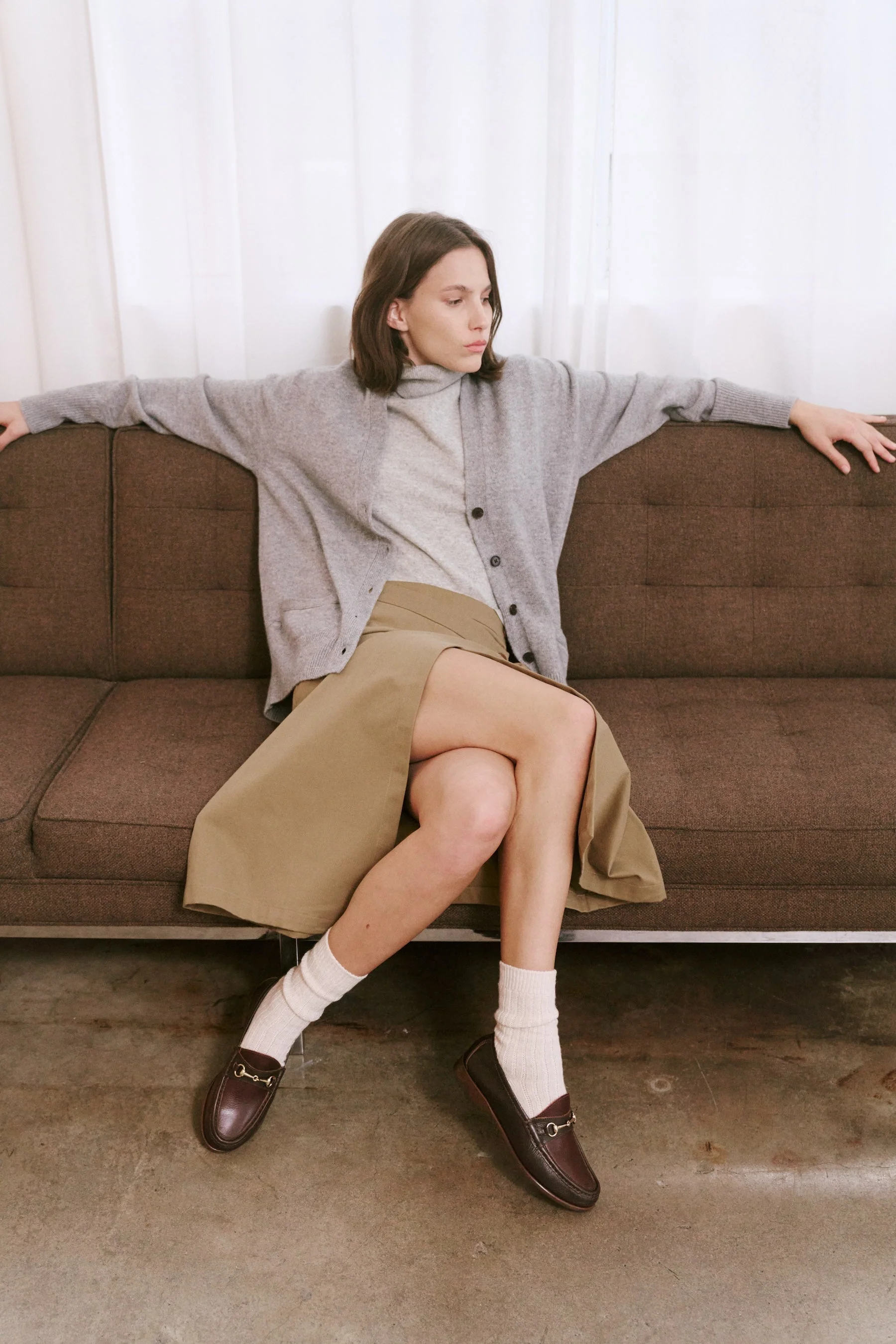 Jamie Haller - Ribbed Crew Socks in Cream - Image 4