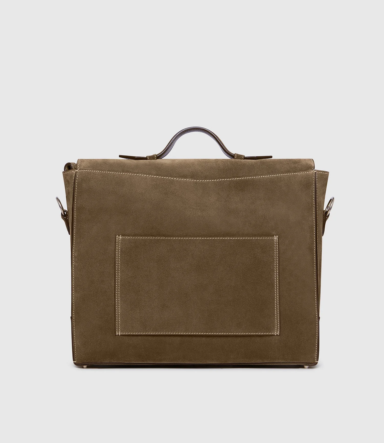 Metier - Rider Briefcase Suede Khaki - Image 6