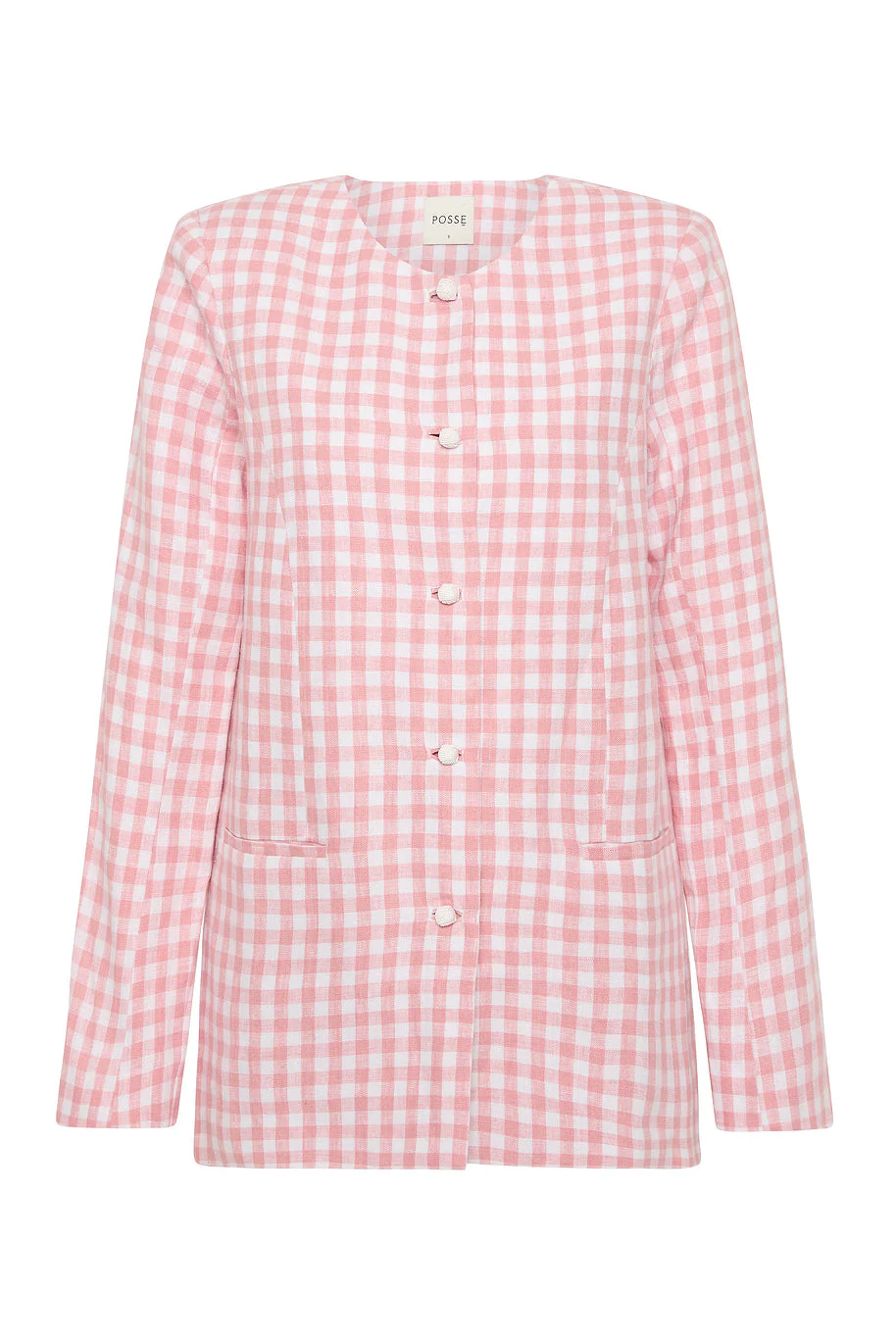 Posse - RIO SHIFT JACKET - PINK GINGHAM - Image 7