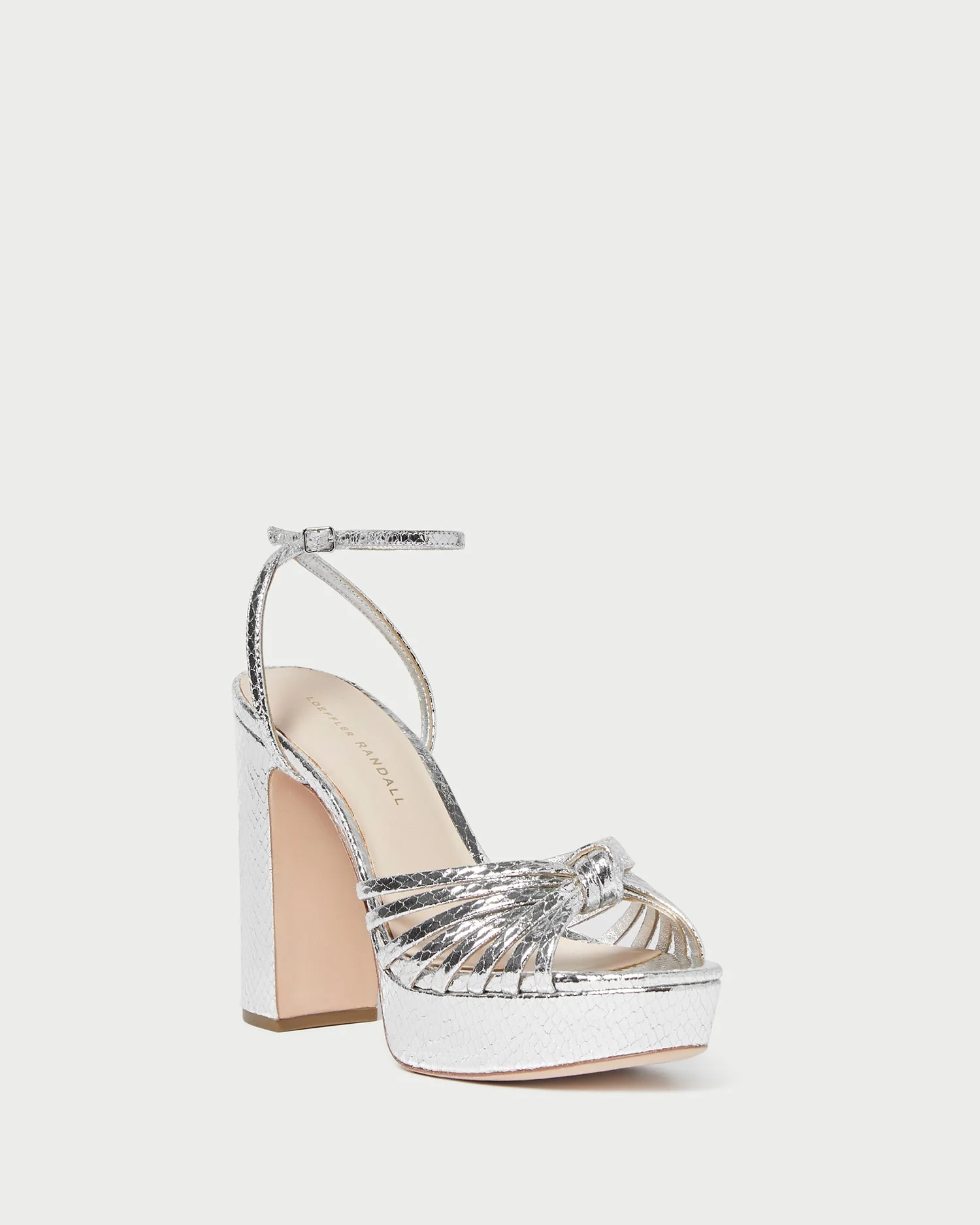 Loeffler Randall - Rivka Silver Knot Platform Sandal - Image 3