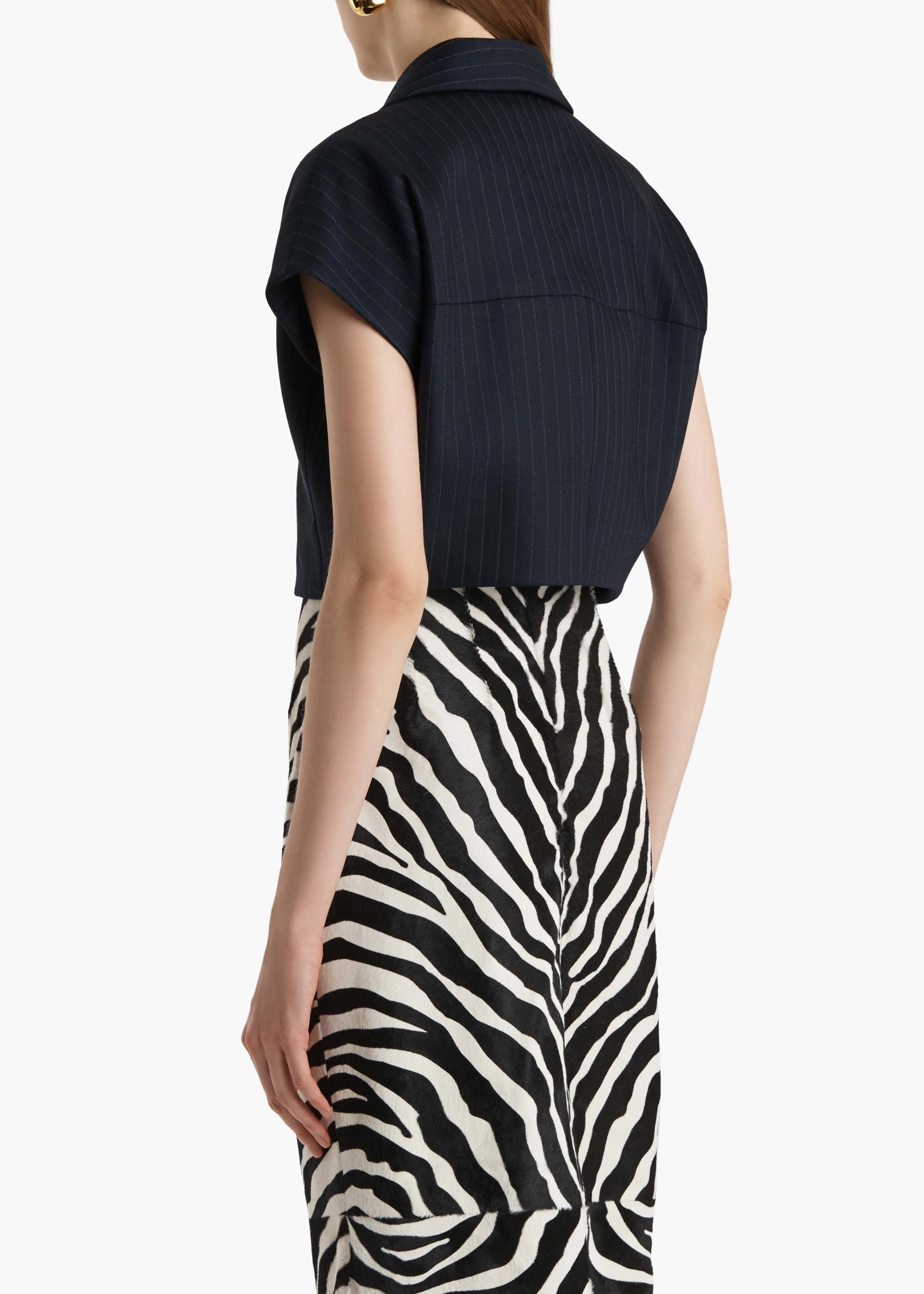 Khaite - Robin Top in Navy and White Stripe - Image 4