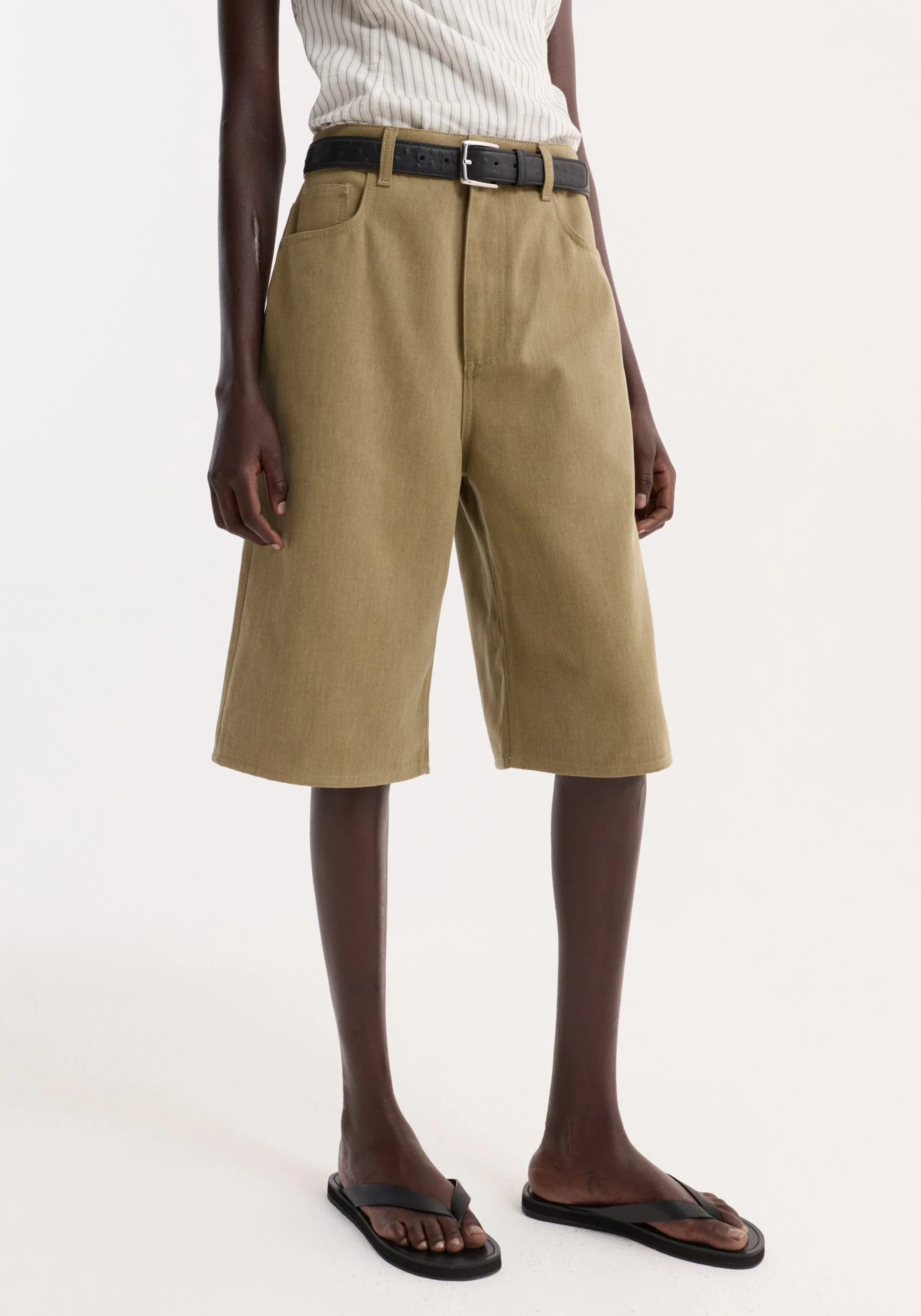 ROHE - Baggy fit denim shorts | sage - Image 2