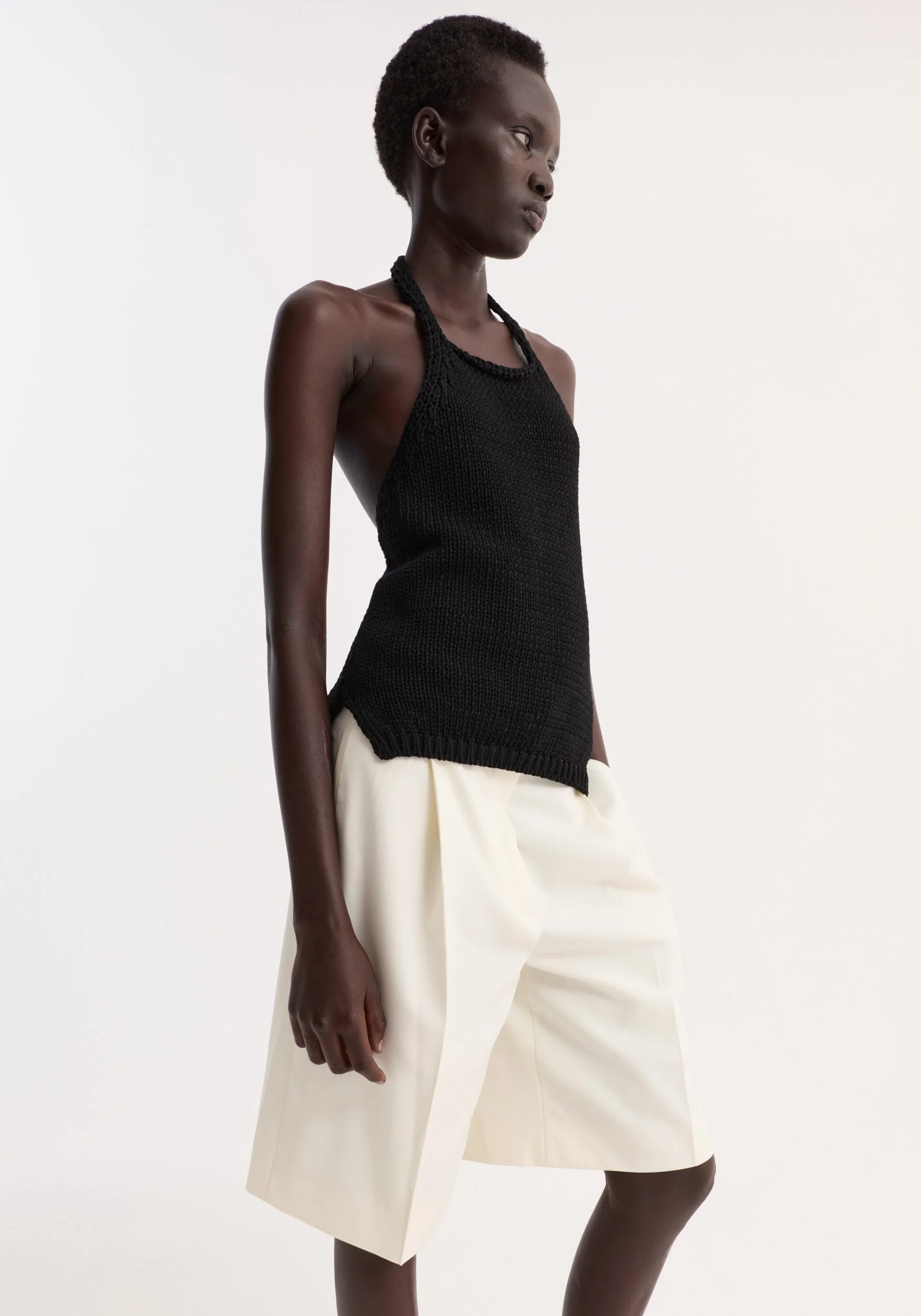 ROHE - Chunky knit halter top | black - Image 2