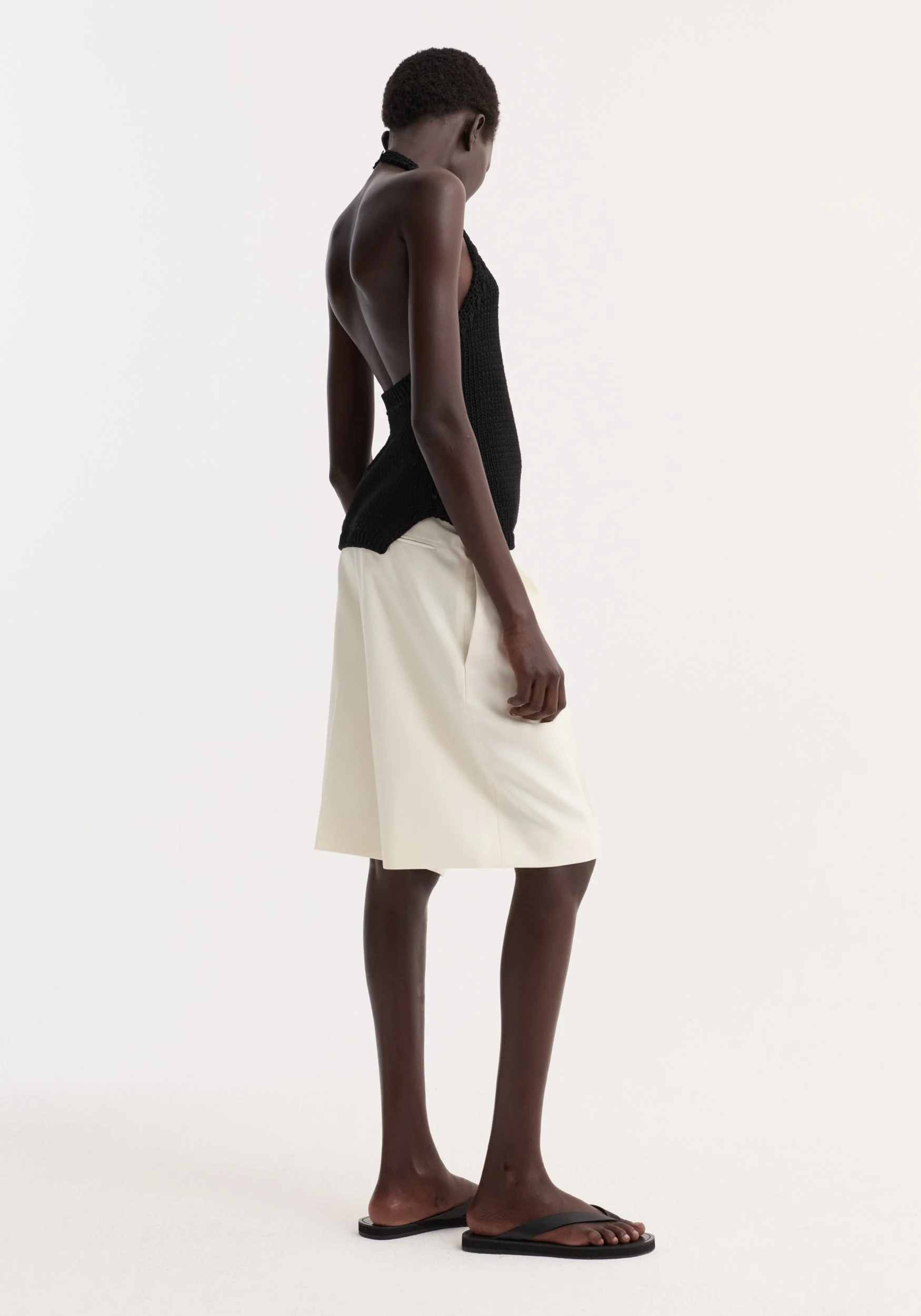 ROHE - Chunky knit halter top | black - Image 4