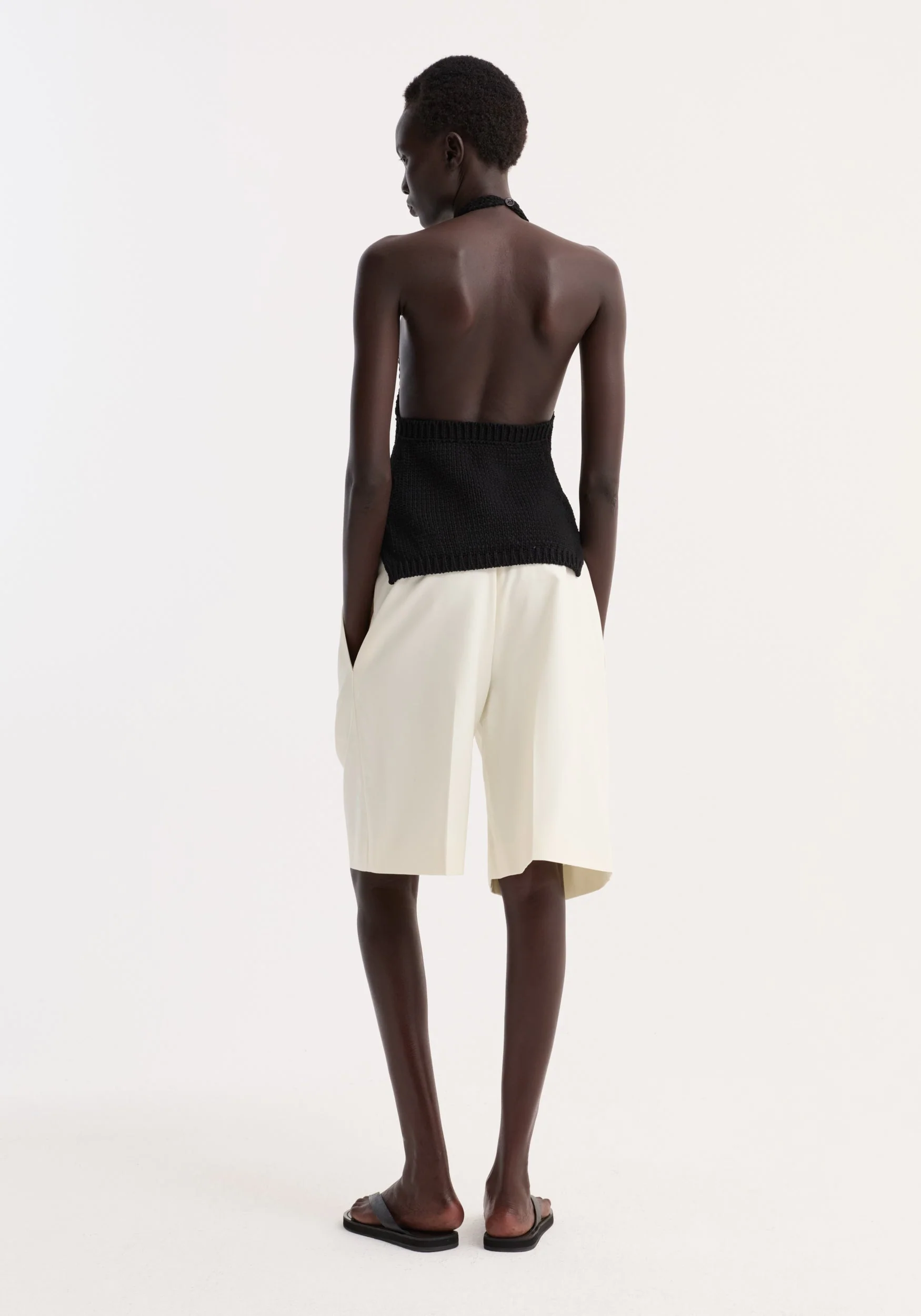 ROHE - Chunky knit halter top | black - Image 5