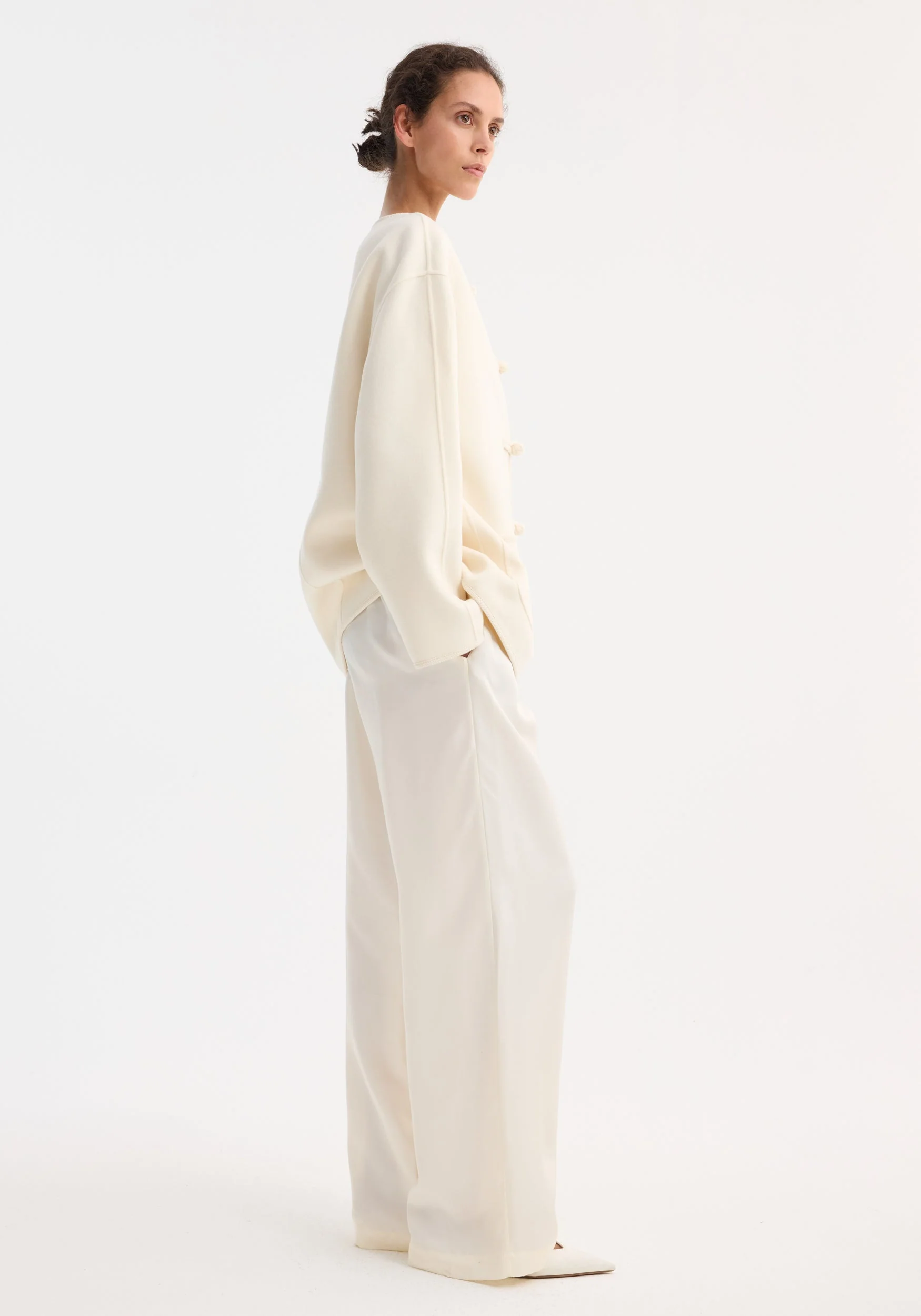 ROHE - Double - faced wool pankou jacket | off white - Image 4