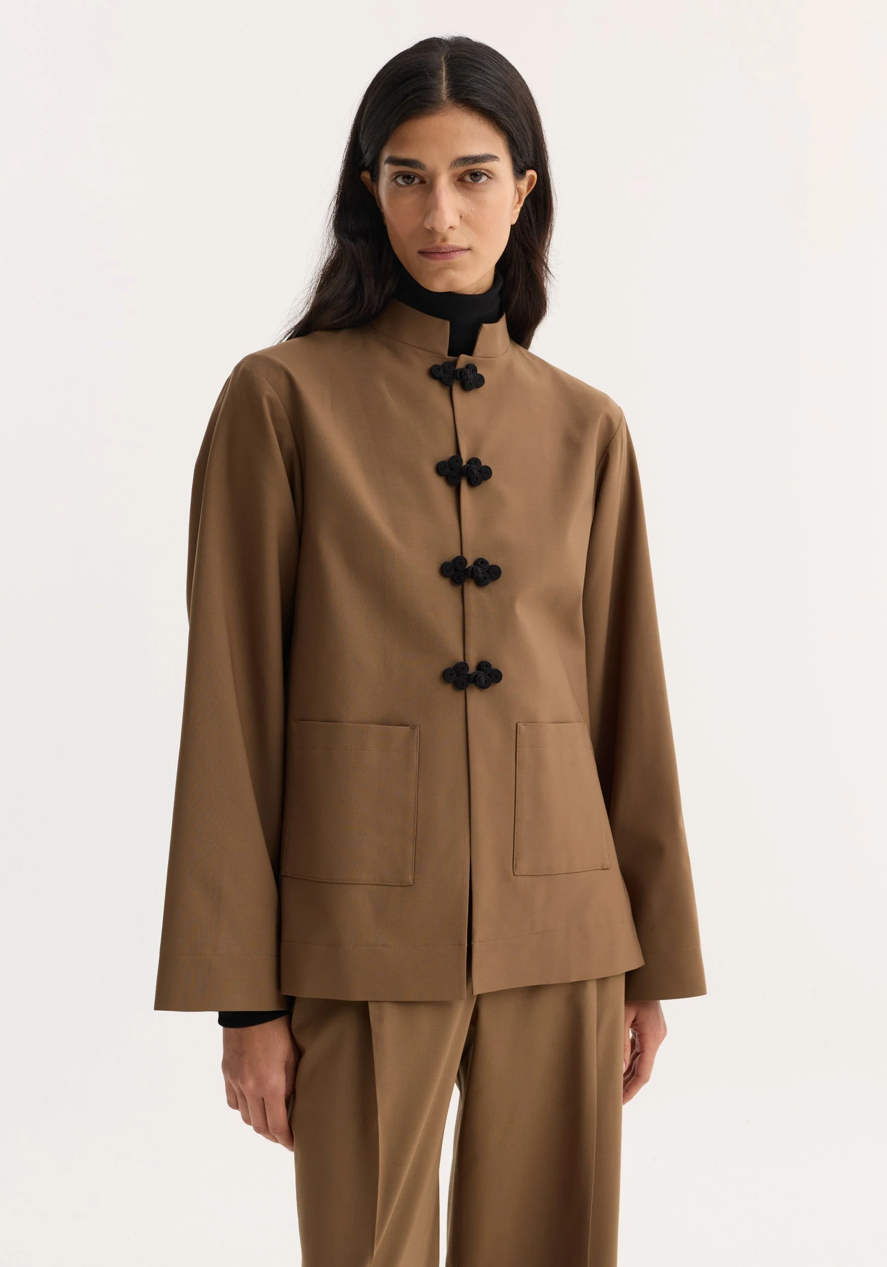 ROHE - Pankou closure jacket | mocha - Image 2