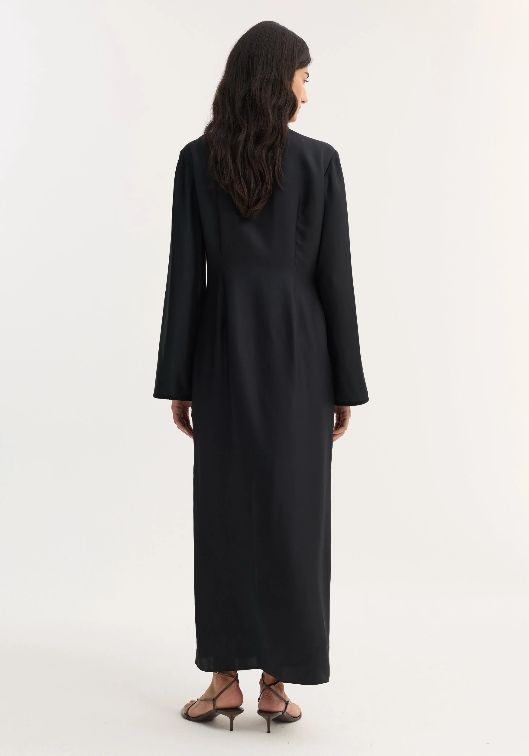 ROHE - Pankou closure silk dress | black - Image 3