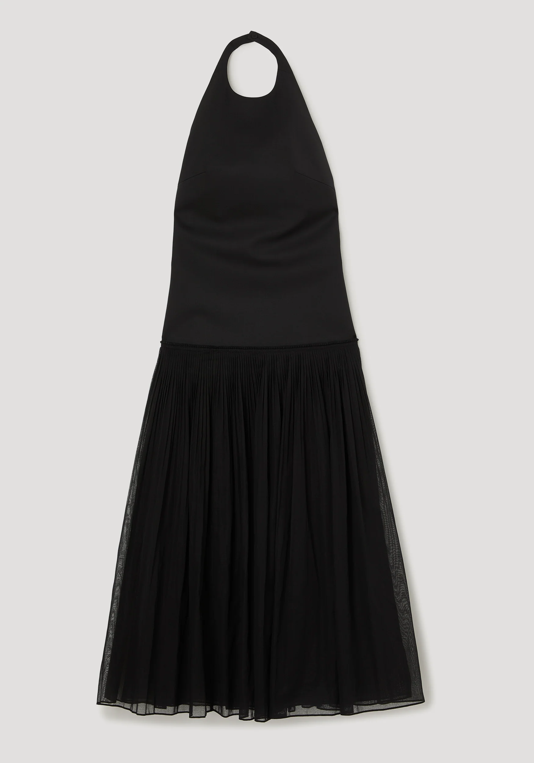 ROHE - Pleated muslin halter dress | black - Image 6