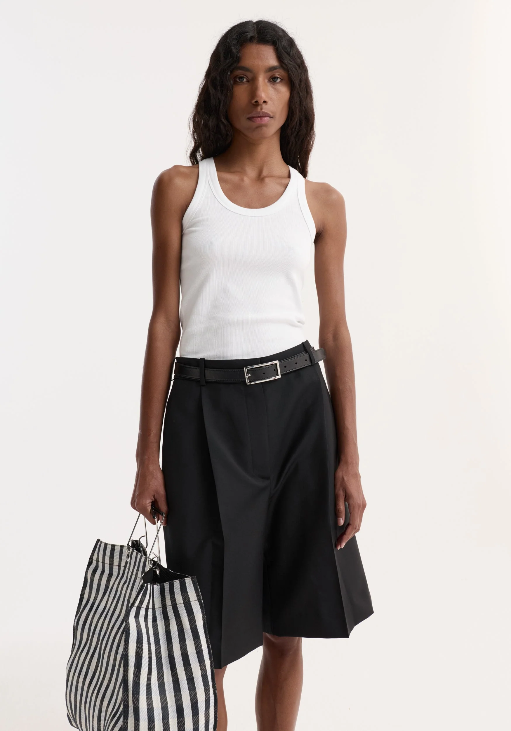 ROHE - Scoop - neck rib top | optic white - Image 2