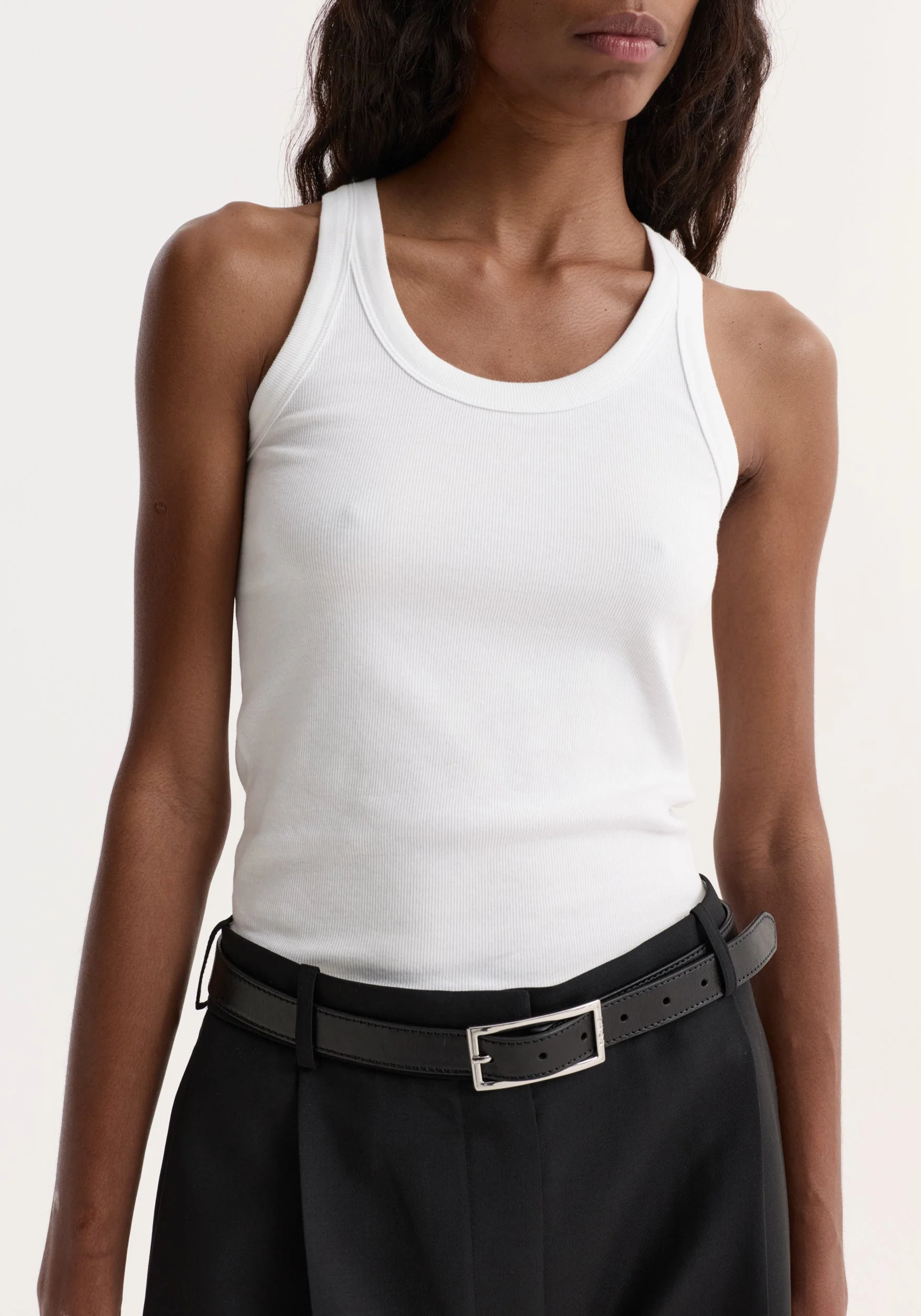ROHE - Scoop - neck rib top | optic white - Image 3