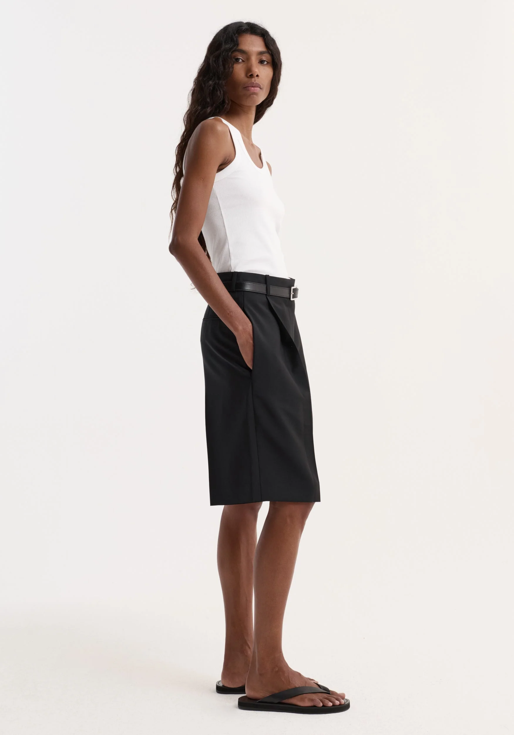 ROHE - Scoop - neck rib top | optic white - Image 4