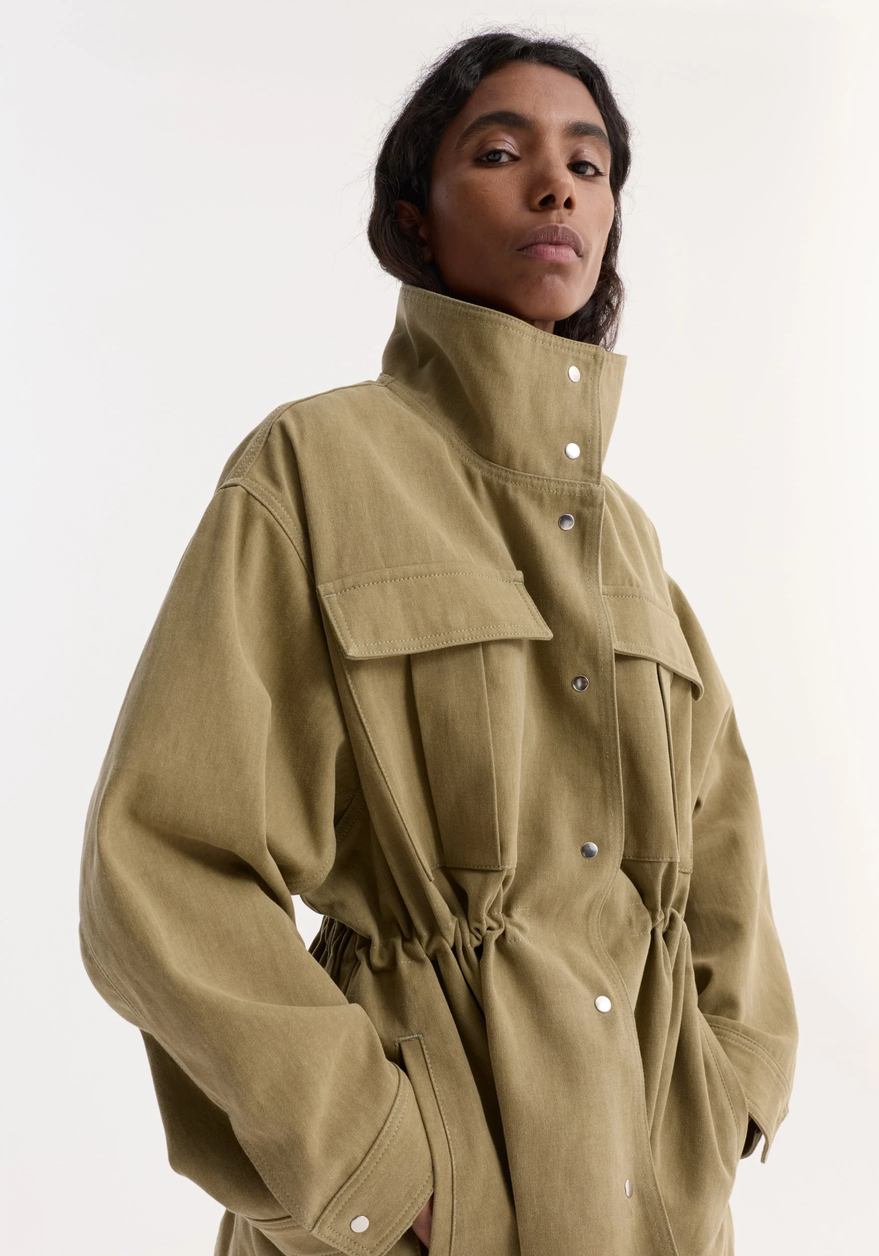 ROHE - Sculptural safari jacket | sage - Image 3