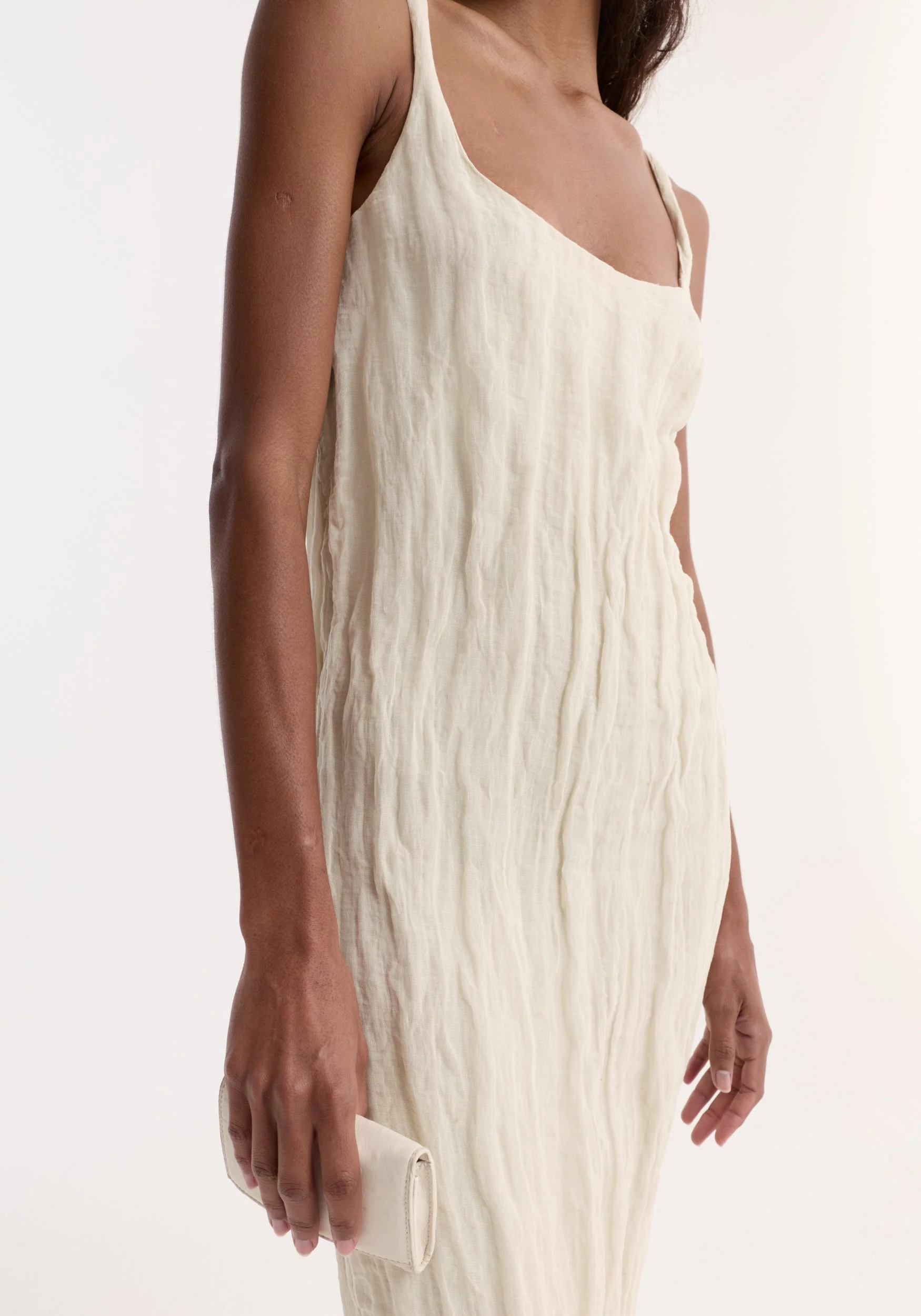ROHE - Textured square neck dress | cream - Image 3