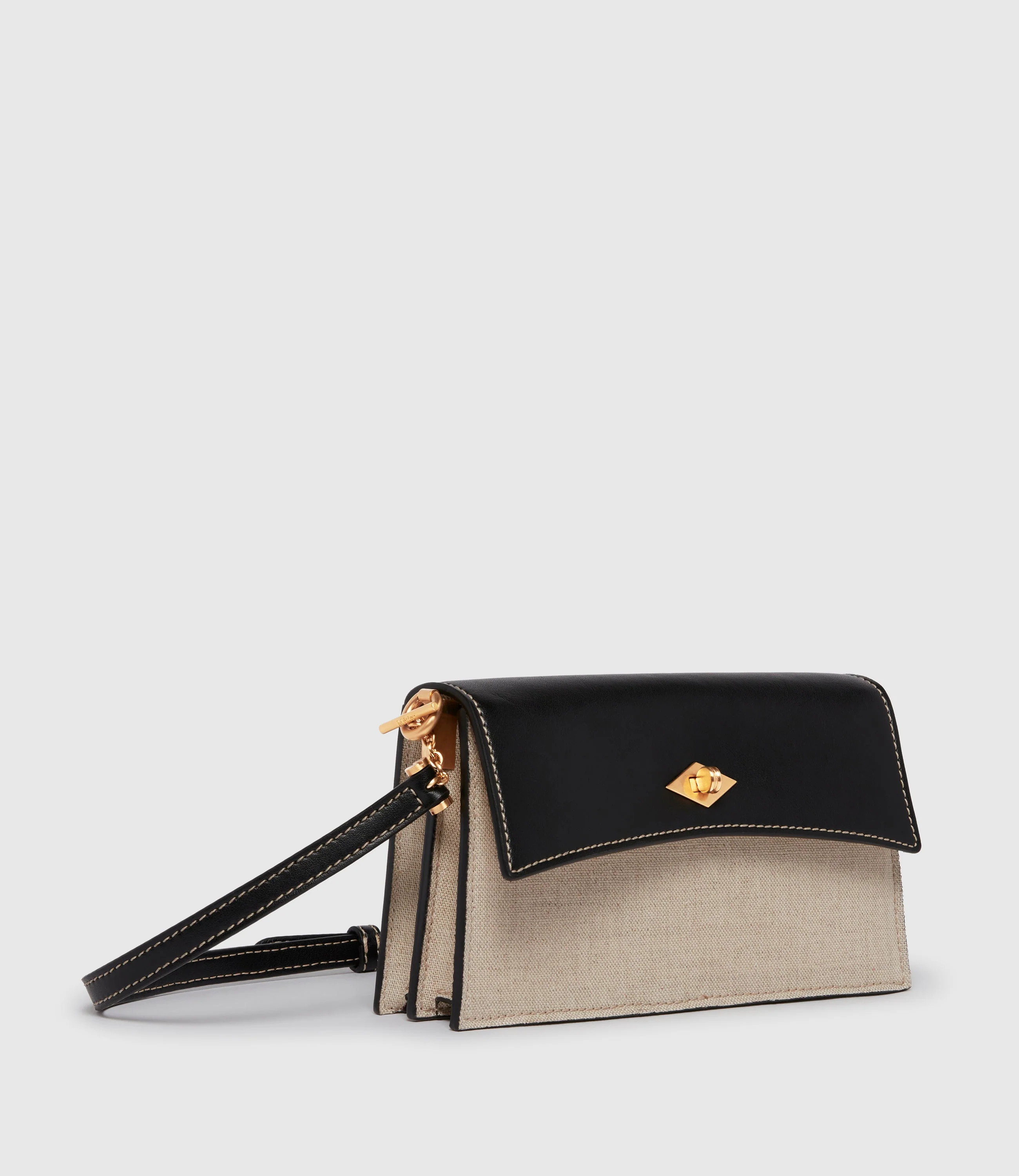 Metier - Roma Mini Clutch Natural Linen and Apple Leather - Image 2