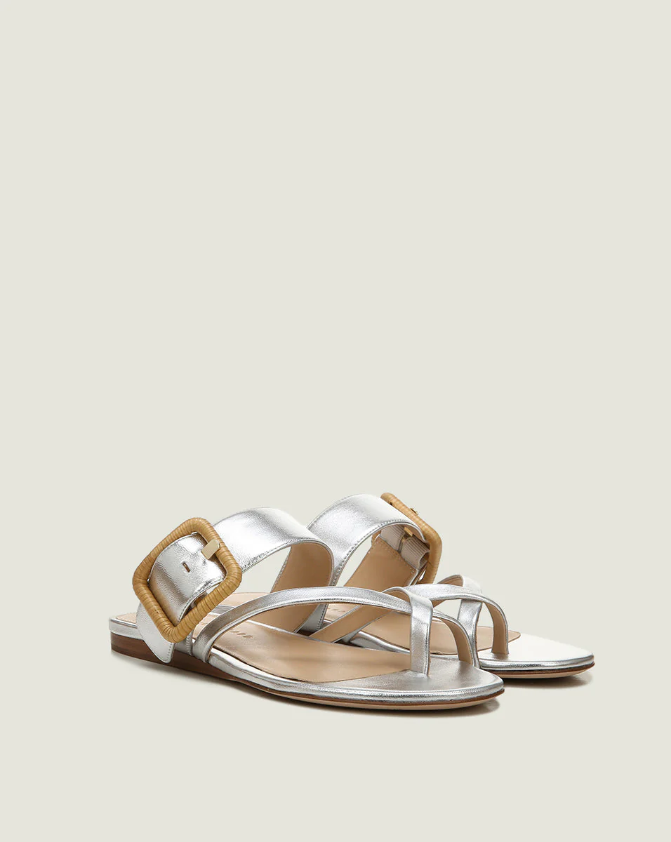 Veronica Beard - Salva Metallic Crisscross Sandal - Image 6