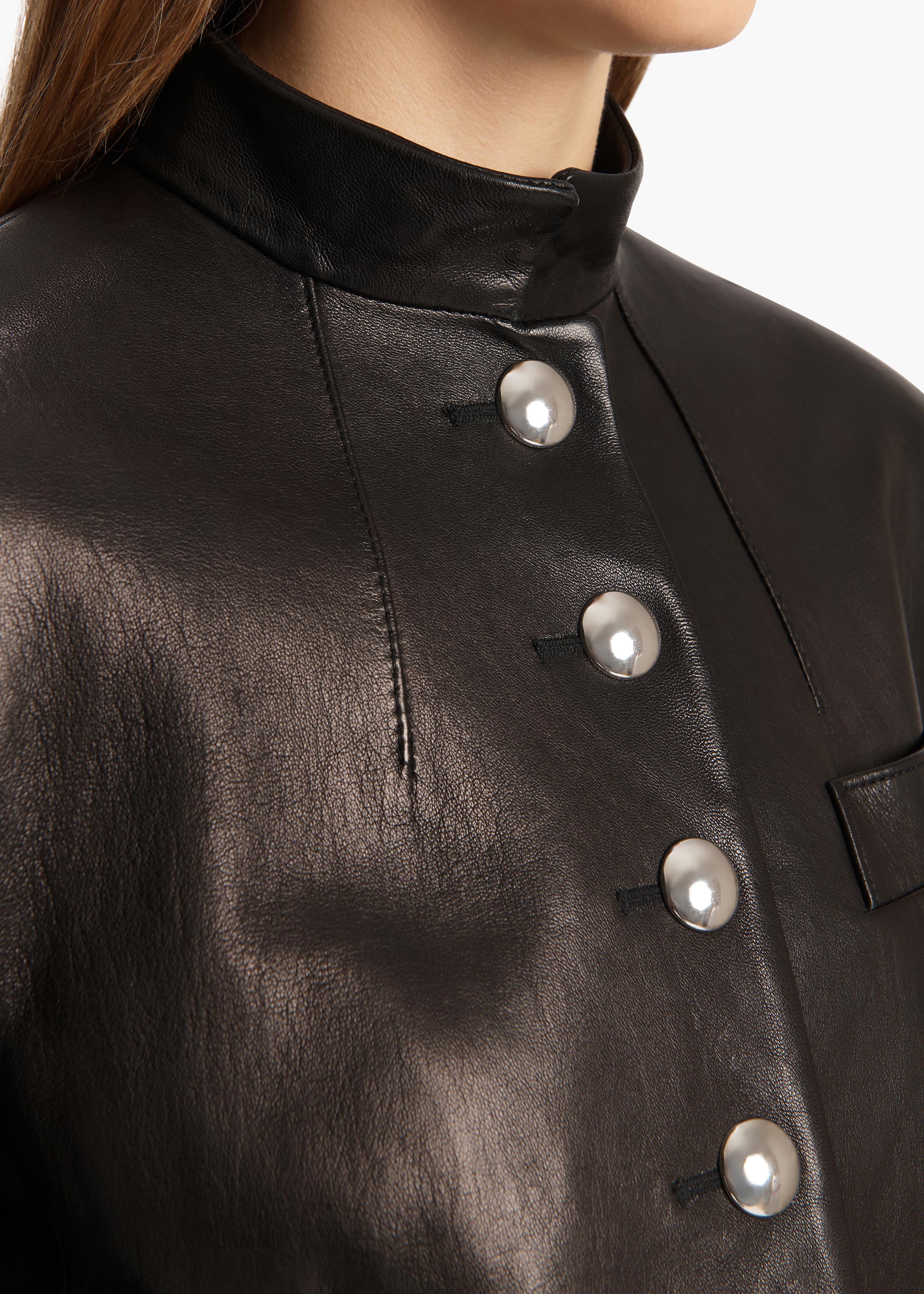 Khaite - Samuelson Jacket in Black Leather - Image 5