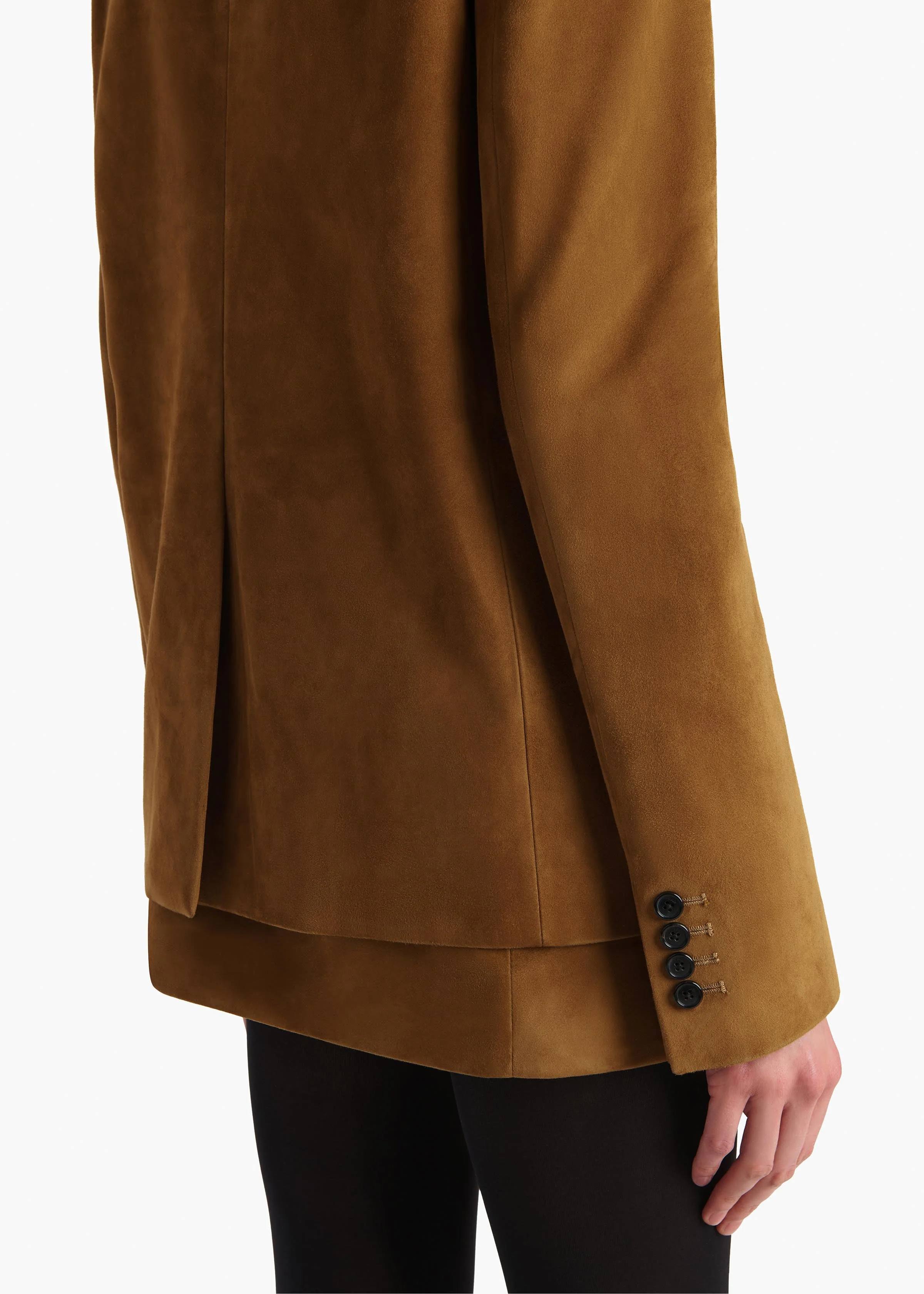 Khaite - Saraphina Jacket in Toffee Suede - Image 13