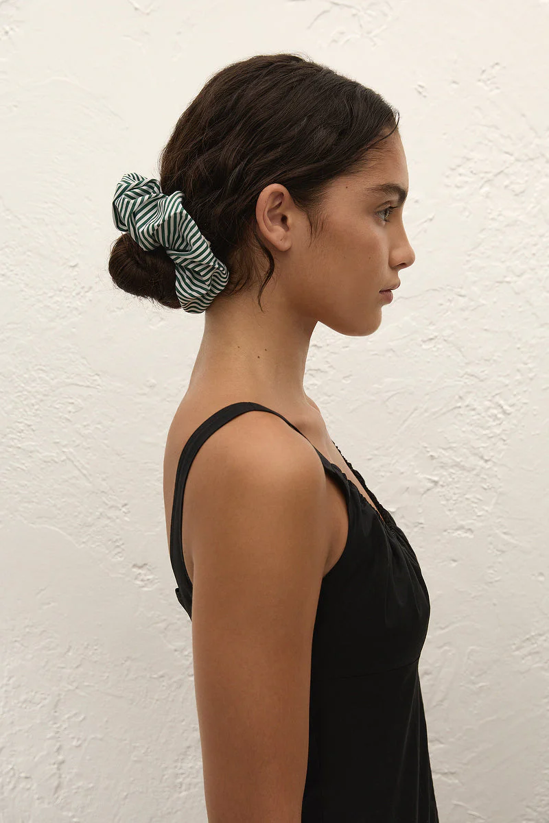 Faithfull - Hair Scrunchie Green Stripe