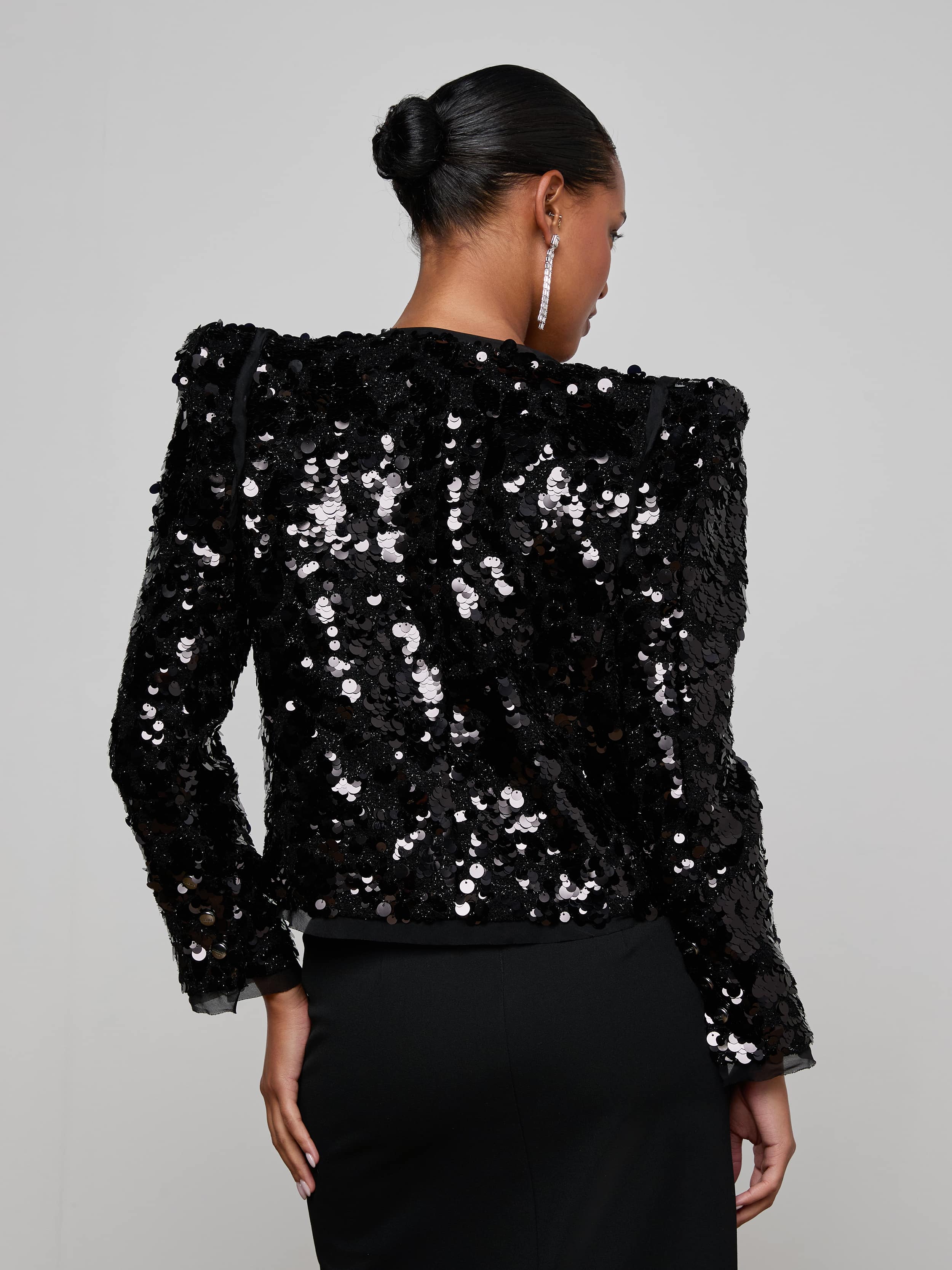 L'AGENCE - Shai Paillette Jacket - Image 4