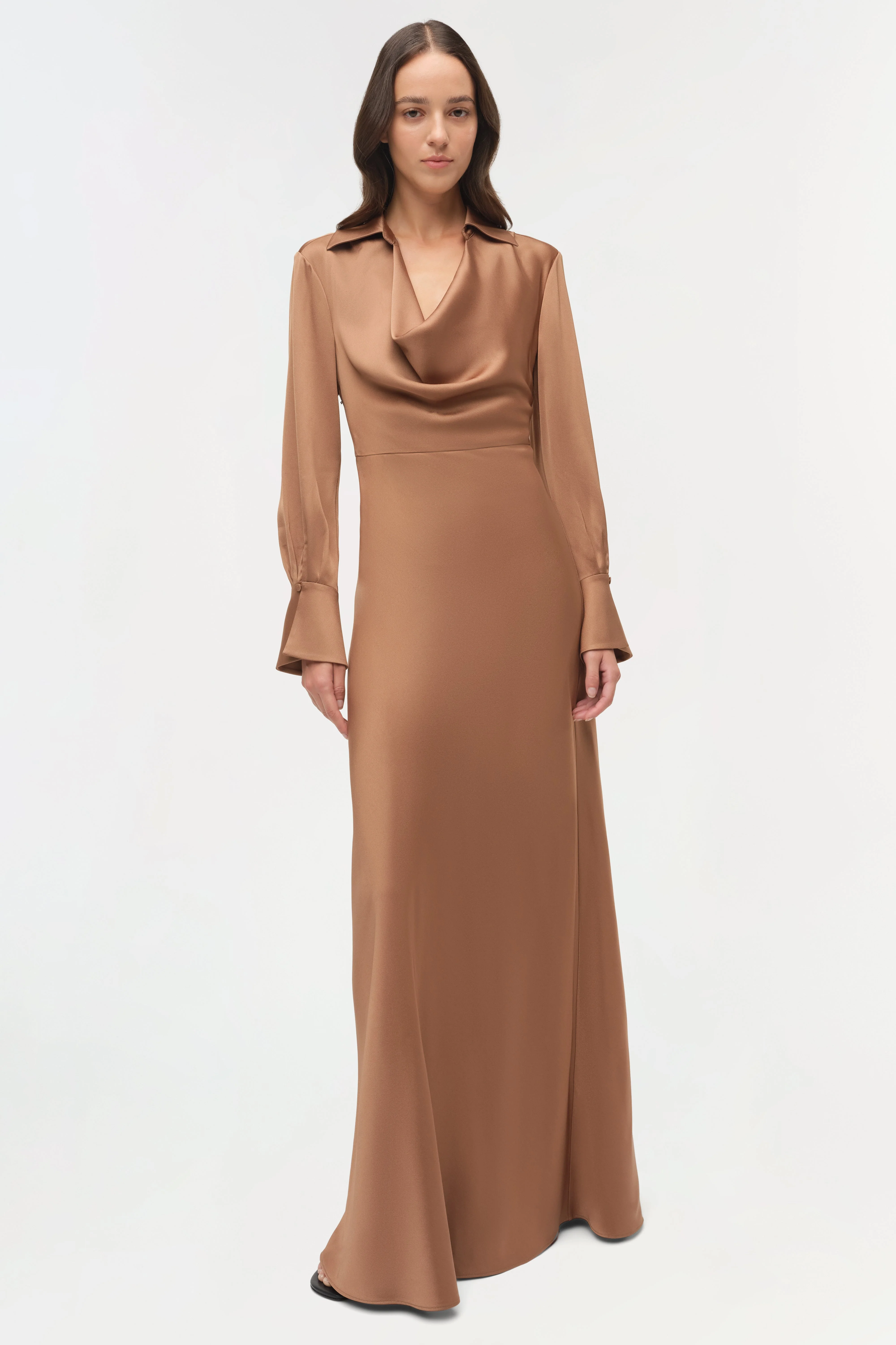 Simkhai - Adelle Draped Satin Gown - Image 2
