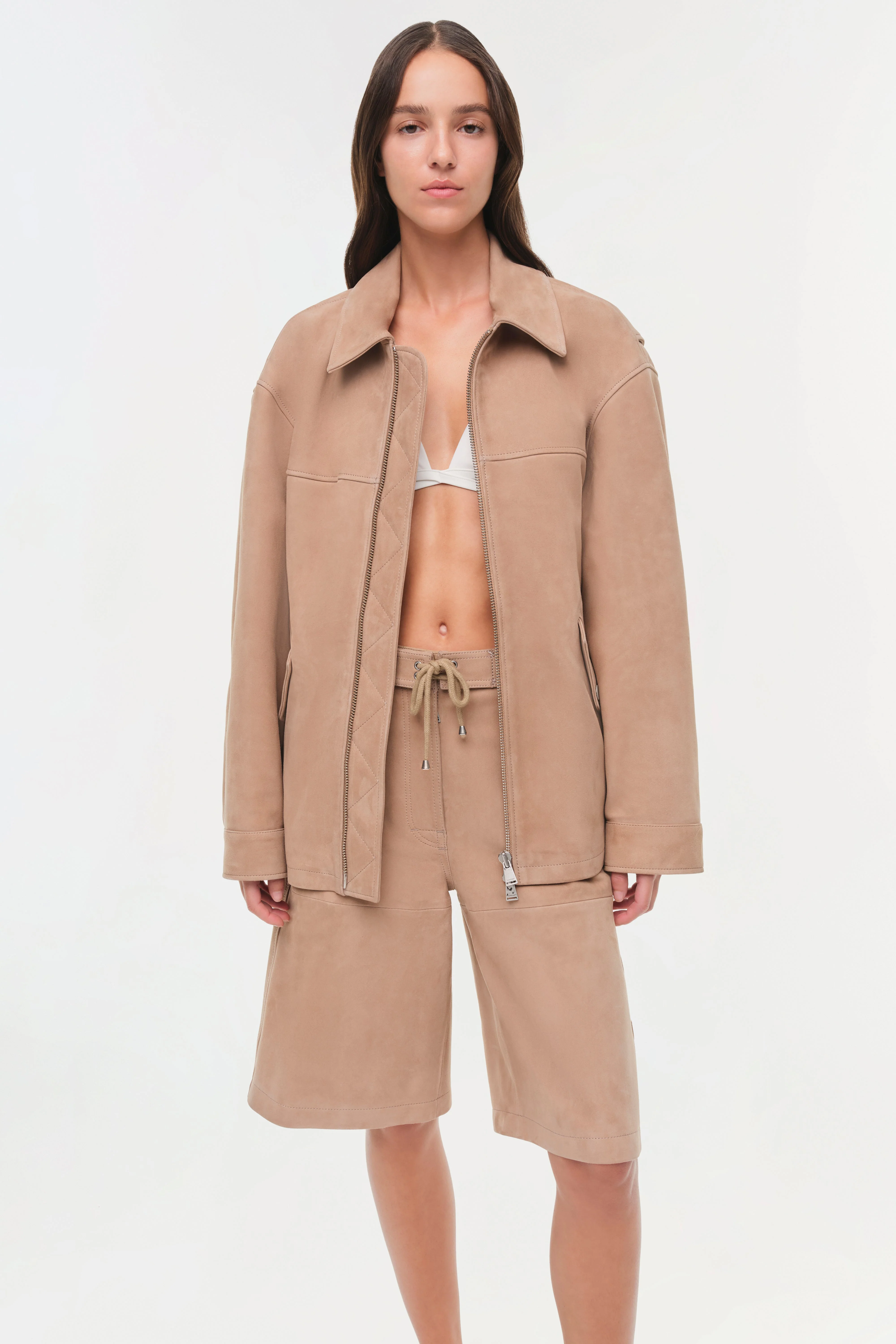 Simkhai - Aslan Long Suede Jacket - Image 4