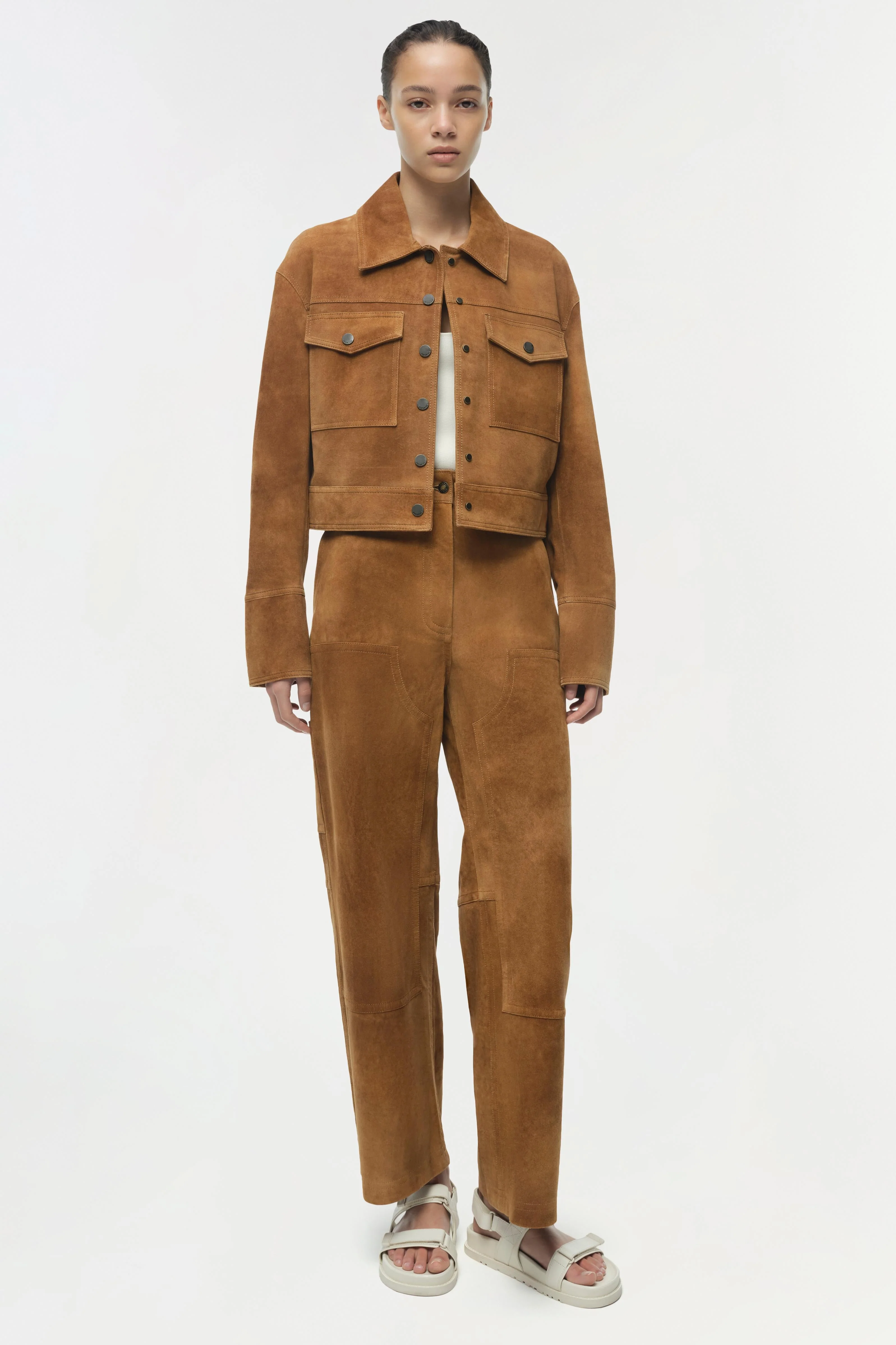 Simkhai - Bates Suede Straight Leg Pant - Image 2