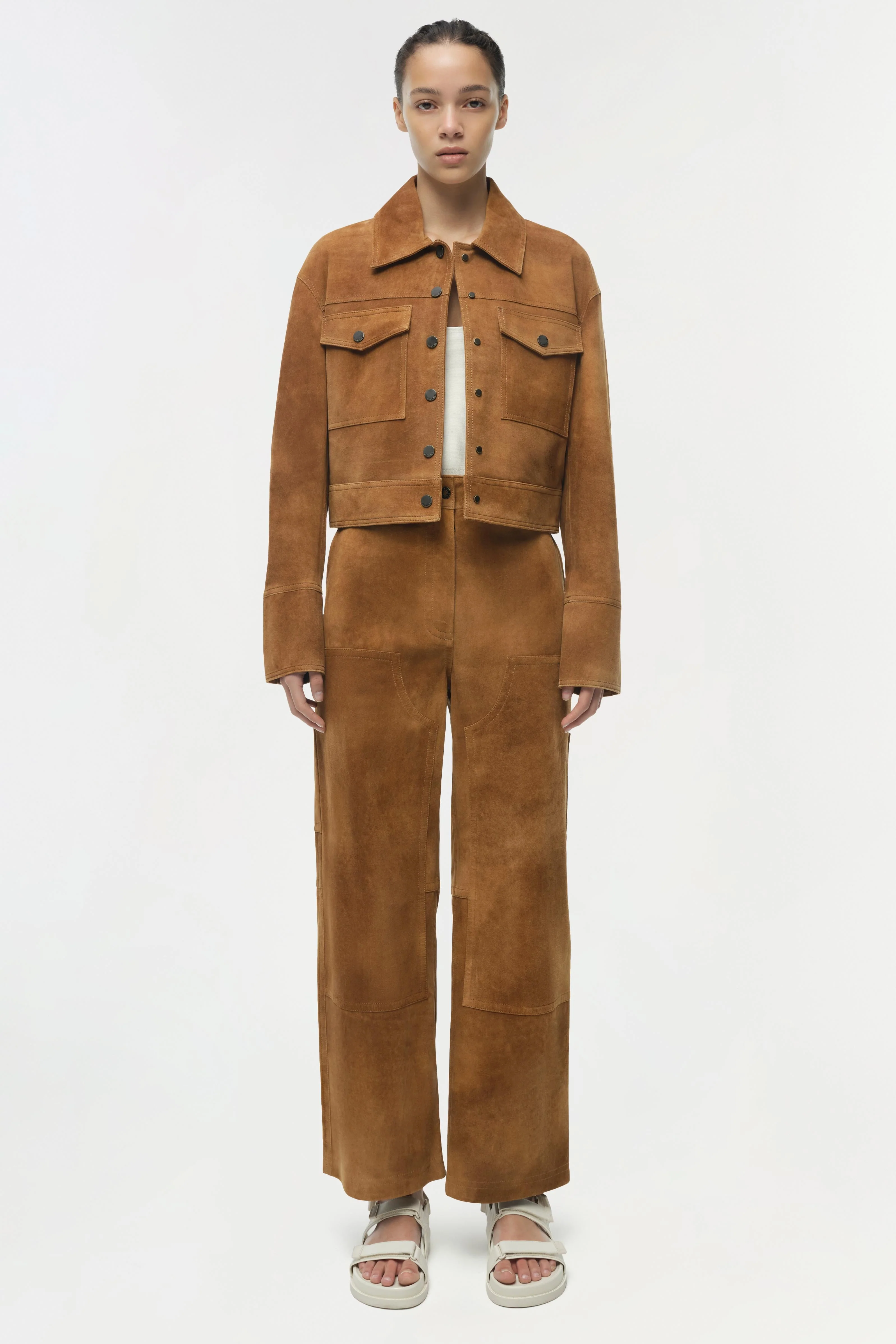 Simkhai - Bates Suede Straight Leg Pant - Image 6