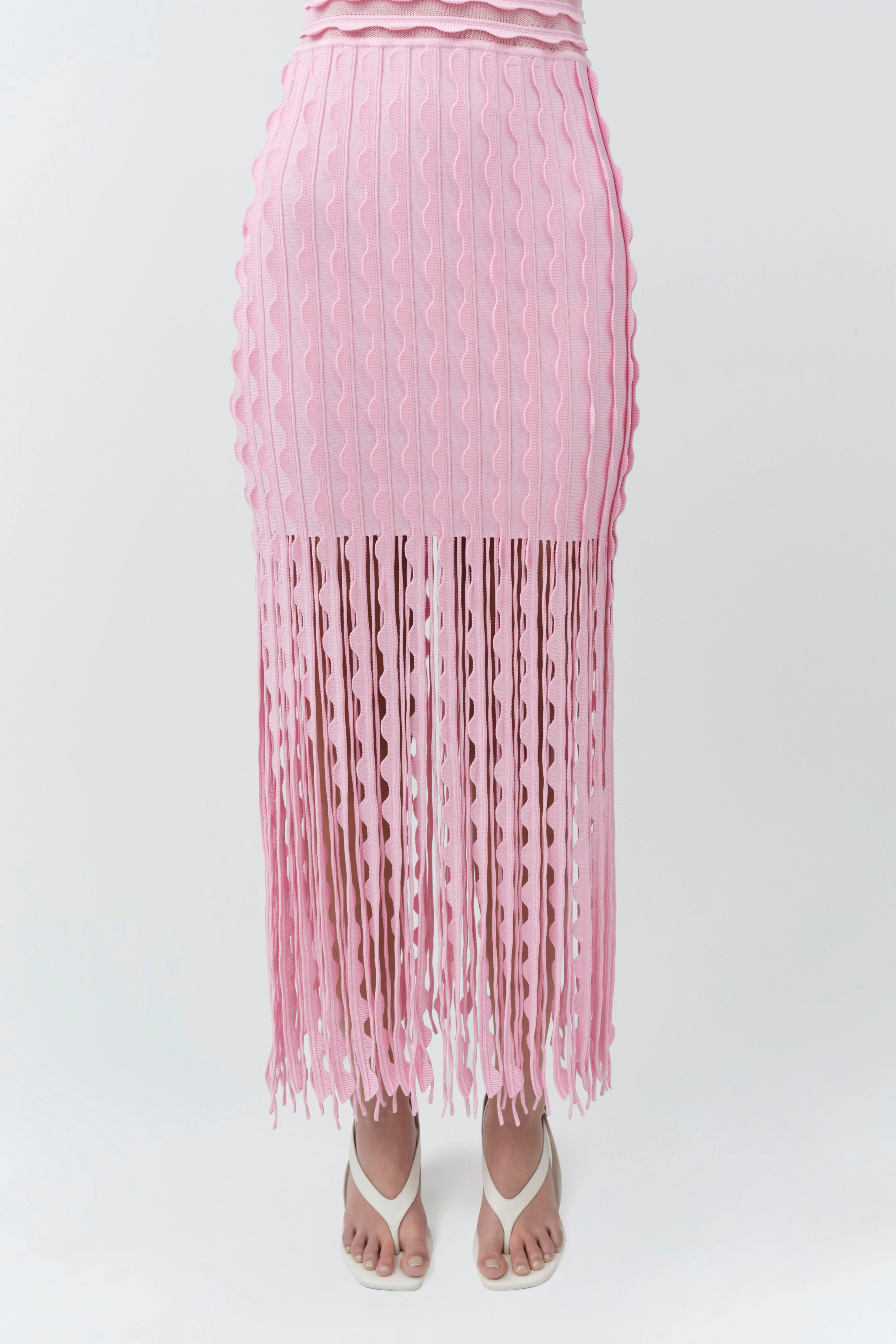 Simkhai - Brionne Scalloped Knit Midi Dress - Image 4