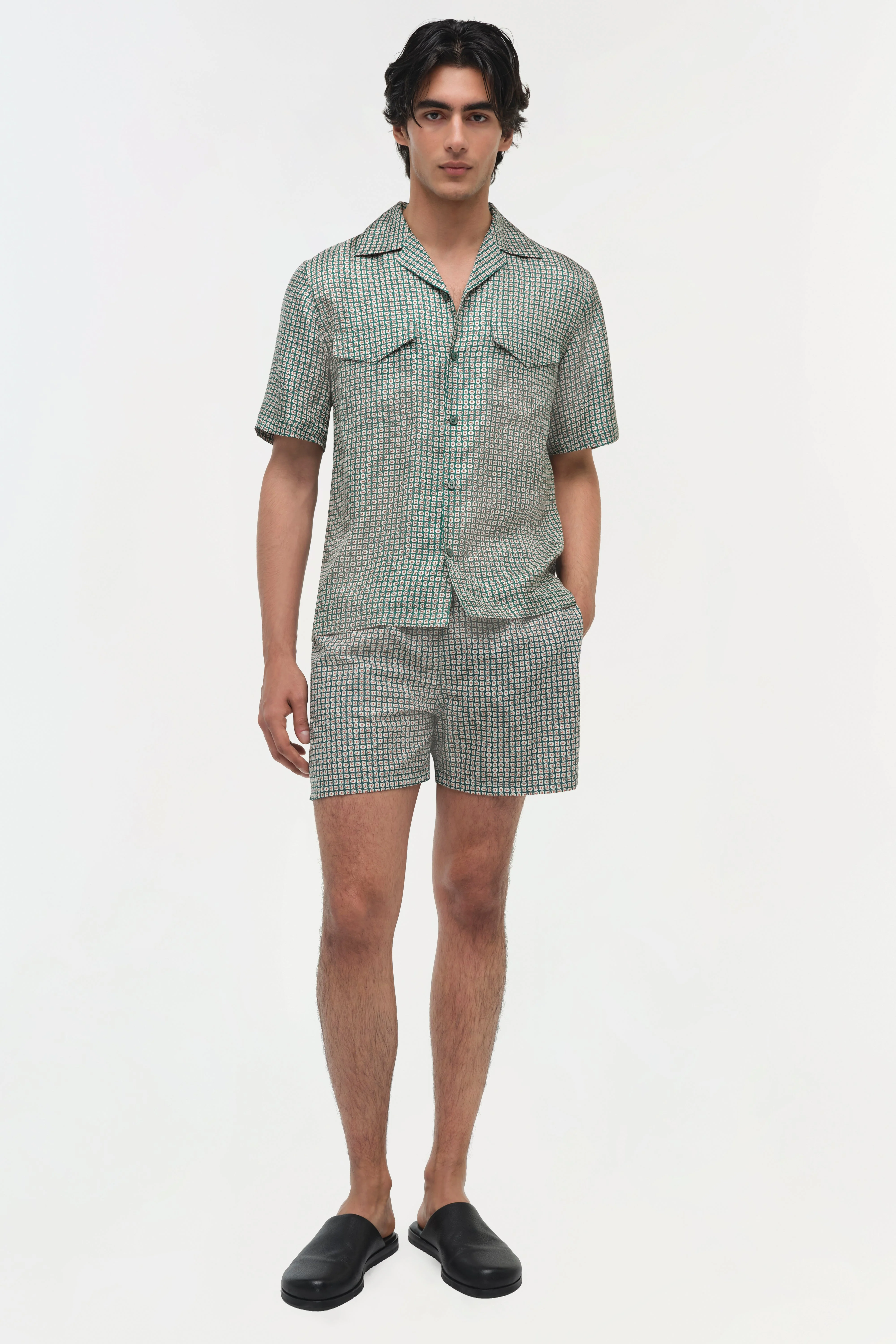 Simkhai - Clarke Silk Foulard Camp Shirt - Image 2