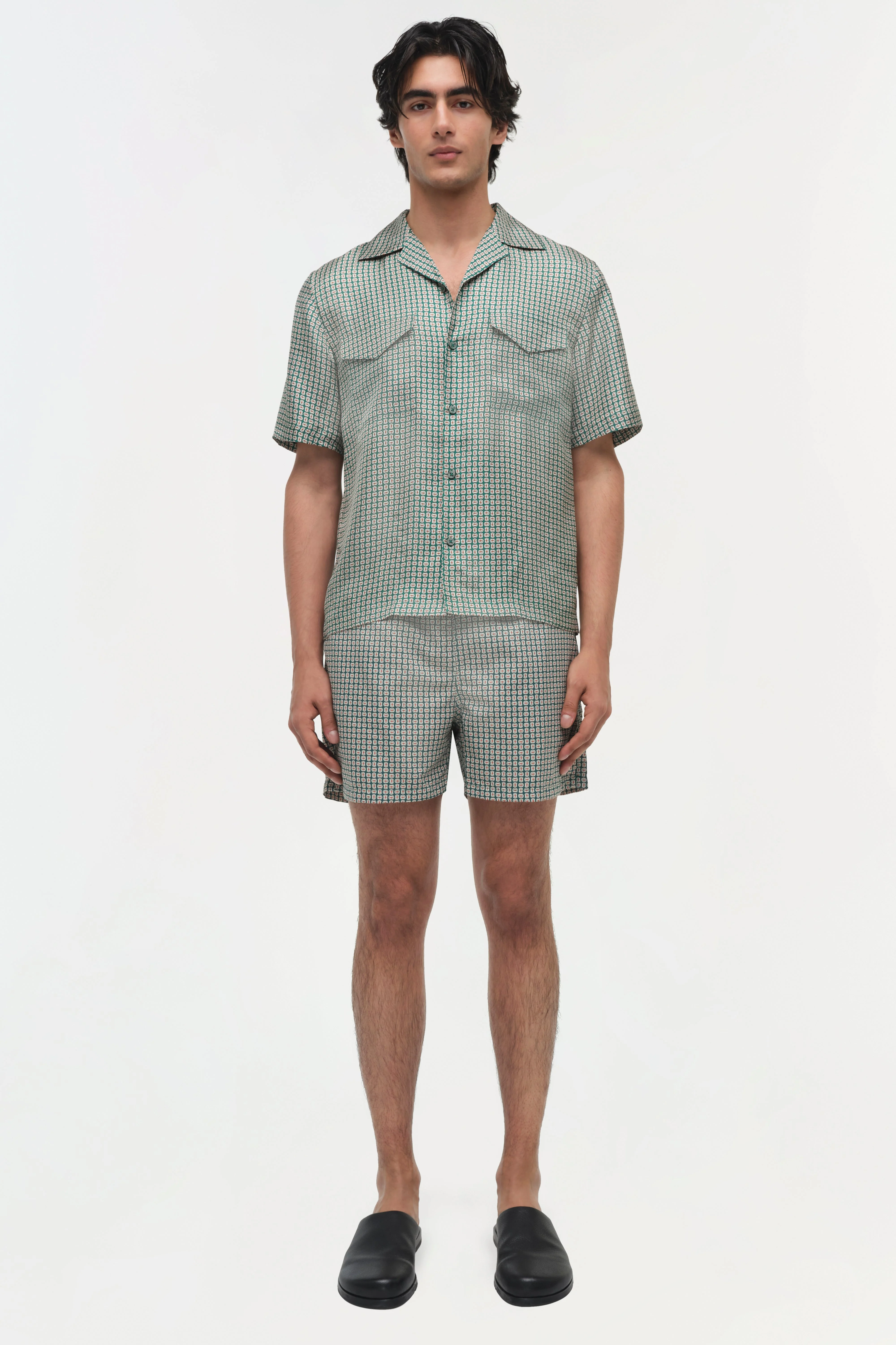 Simkhai - Clarke Silk Foulard Camp Shirt - Image 6